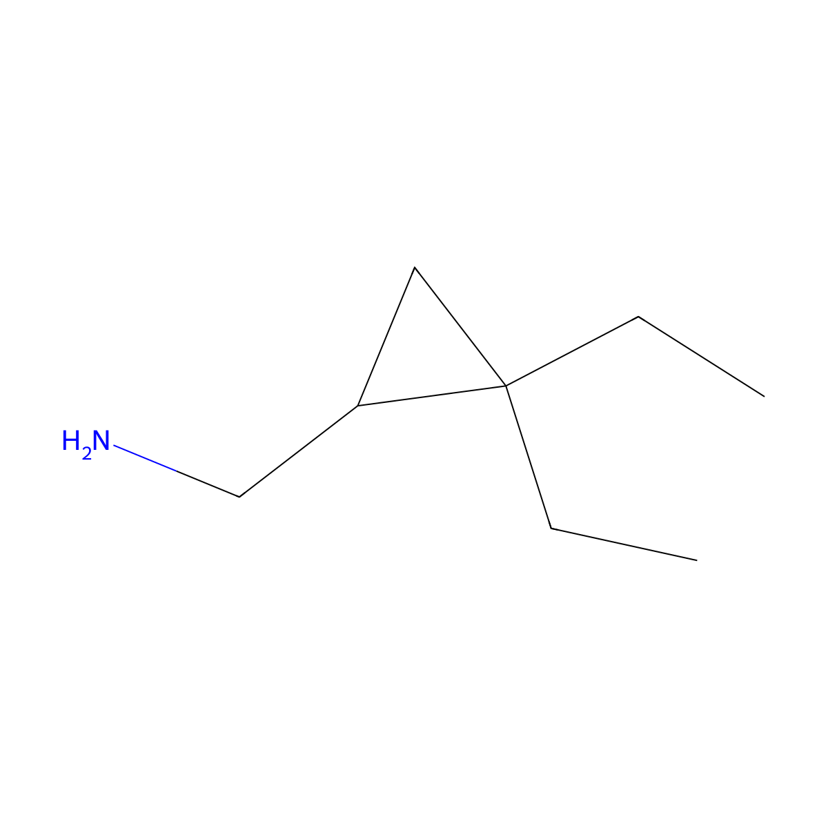 1-(2,2-Diethylcyclopropyl)methanamine molecular structure, CAS 802822-86-2