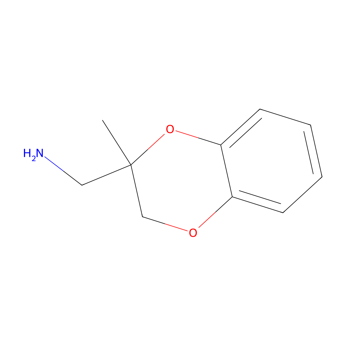 (2-Methyl-2,3-dihydro-1,4-benzodioxin-2-yl)methanamine molecular structure, CAS 802851-07-6