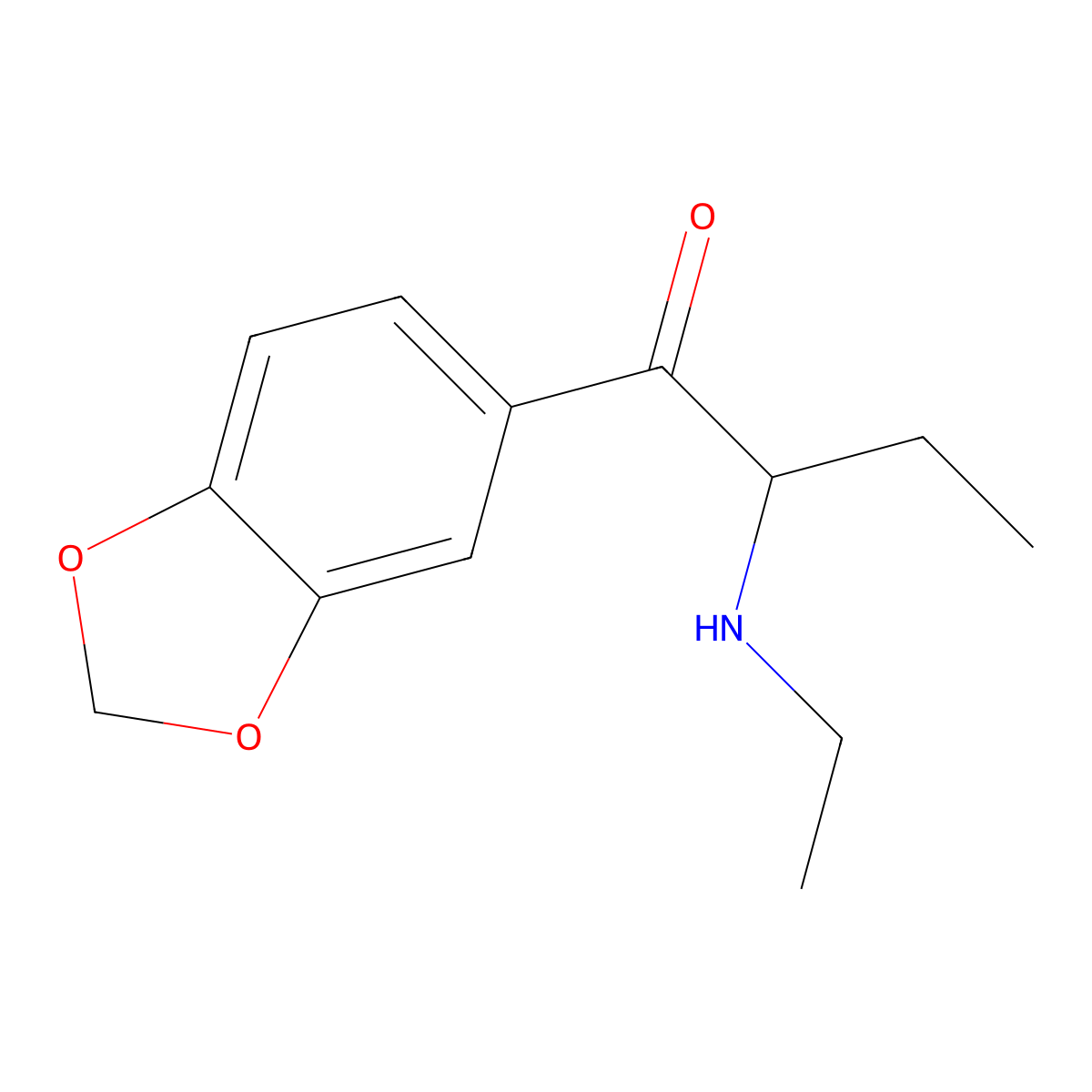 Eutylone molecular structure, CAS 802855-66-9