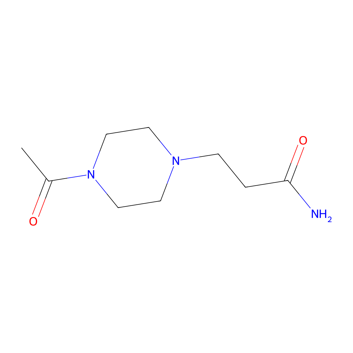 3-(4-Acetylpiperazin-1-yl)propanamide molecular structure, CAS 802857-45-0