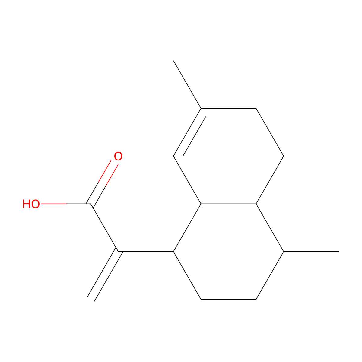Artemisinic Acid molecular structure, CAS 80286-58-4