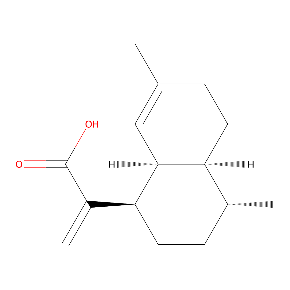 Artemisinic Acid molecular structure, CAS 80286-58-4