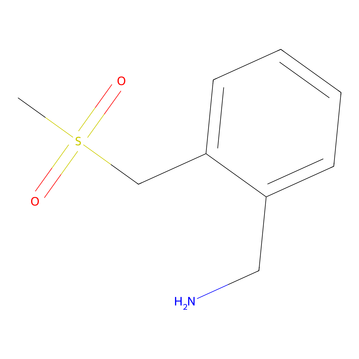 [2-(Methanesulfonylmethyl)phenyl]methanamine molecular structure, CAS 802877-68-5