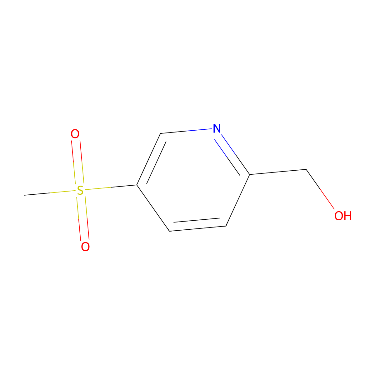 (5-(Methylsulfonyl)pyridin-2-yl)methanol molecular structure, CAS 802894-10-6