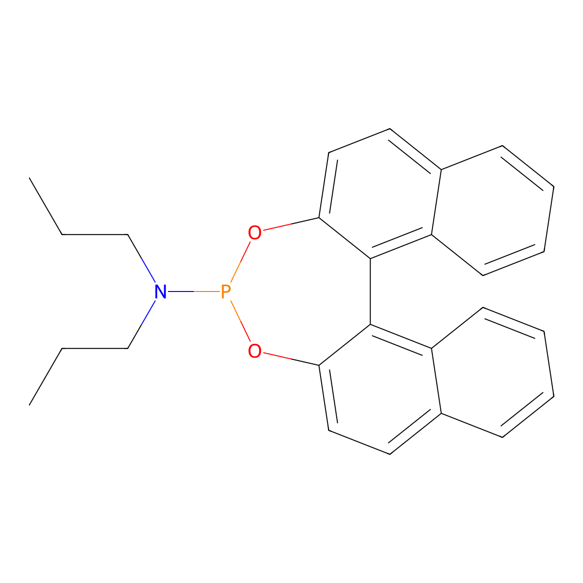 (11bS)-N,N-Dipropyldinaphtho[2,1-d:1',2'-f][1,3,2]dioxaphosphepin-4-amine molecular structure, CAS 802902-36-9