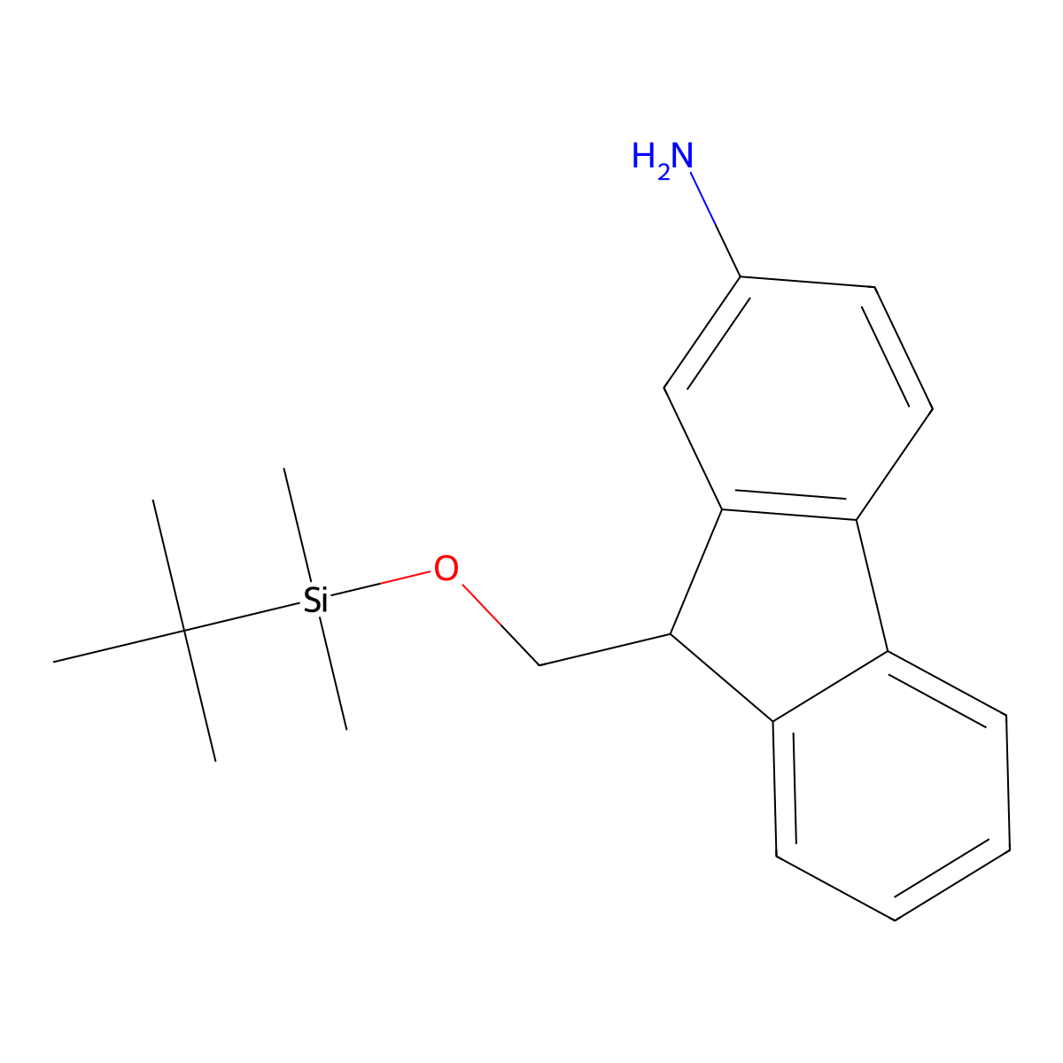 9-(Tert-butyldimethylsilyl)oxymethyl-2-aminofluorene molecular structure, CAS 802909-18-8