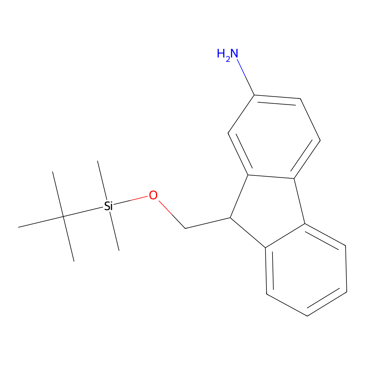 9-(Tert-butyldimethylsilyl)oxymethyl-2-aminofluorene molecular structure, CAS 802909-18-8