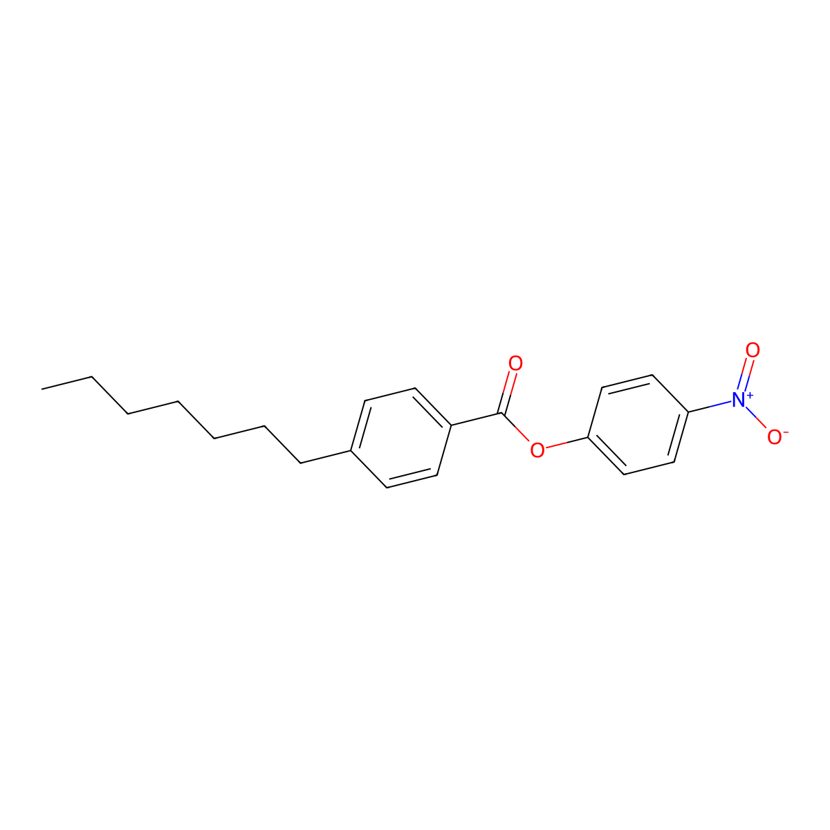 4-Nitrophenyl 4-heptylbenzoate molecular structure, CAS 80292-12-2