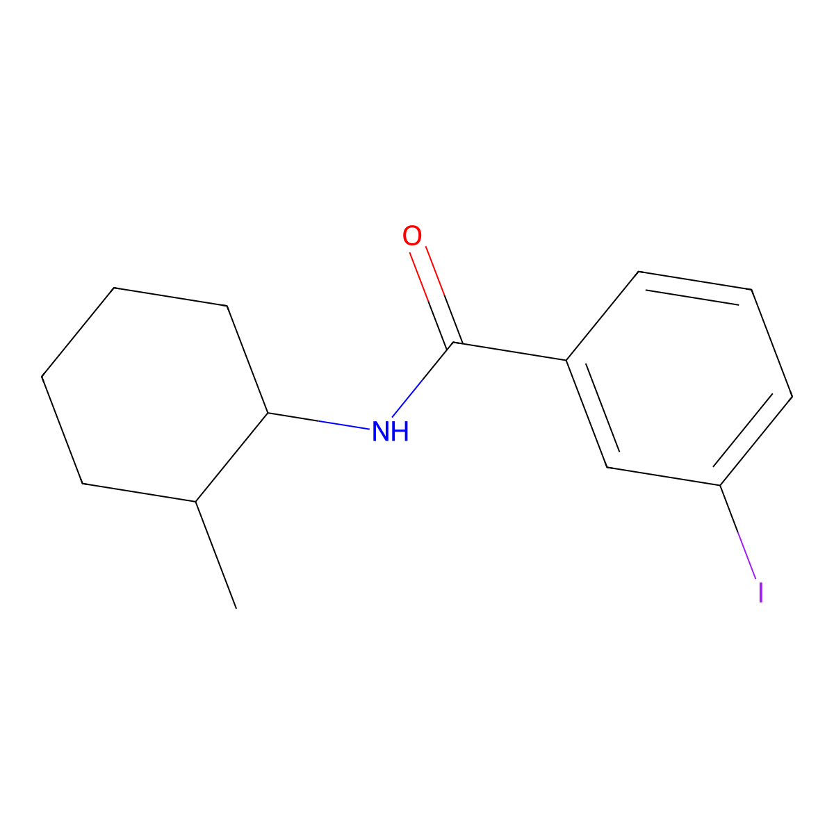 3-iodo-N-(2-methylcyclohexyl)benzamide molecular structure, CAS 802929-13-1