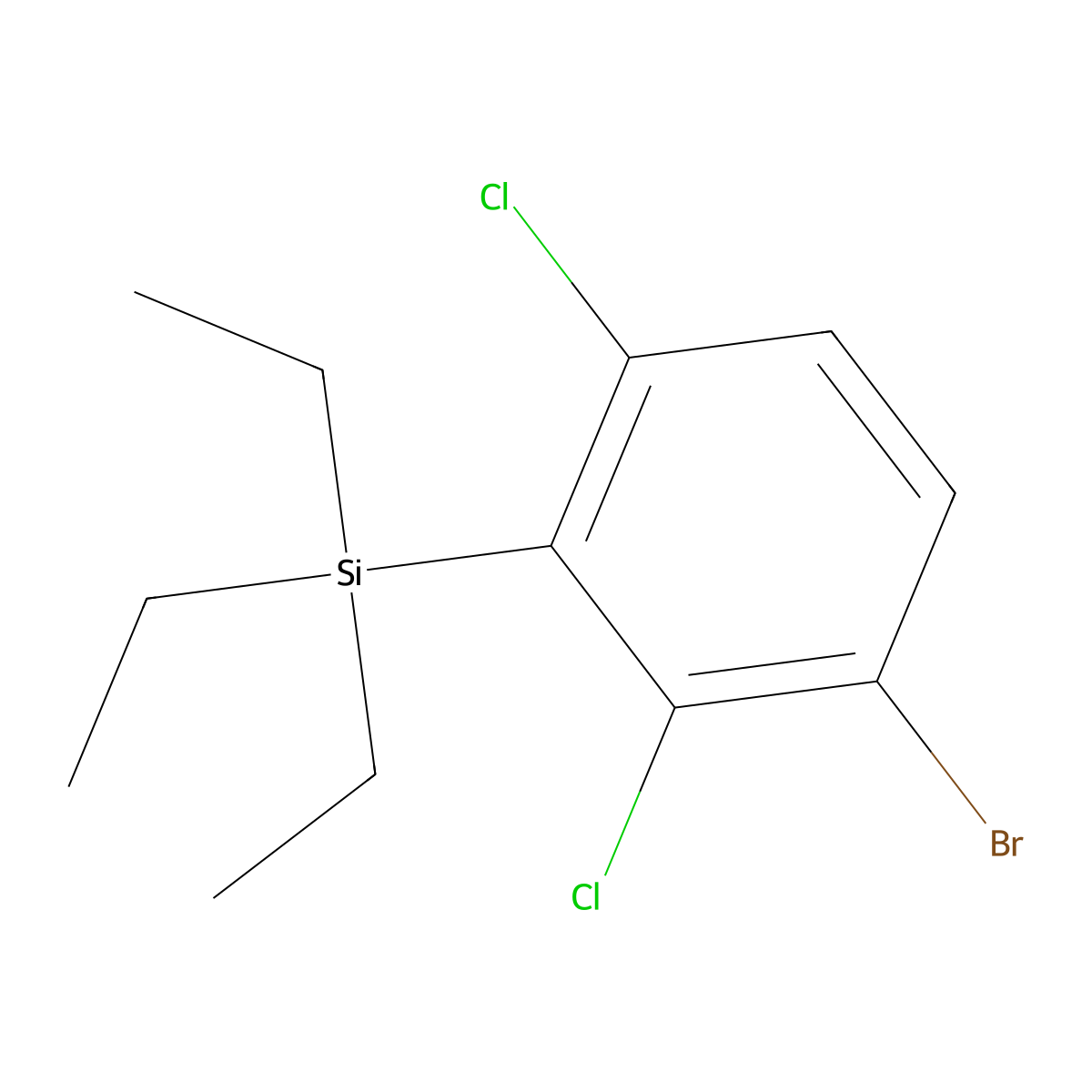 1-Bromo-2,4-dichloro-3-(triethylsilyl)benZene molecular structure, CAS 802984-55-0