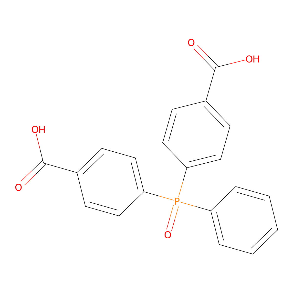 4,4'-(Phenylphosphinylidene)dibenzoic acid molecular structure, CAS 803-19-0