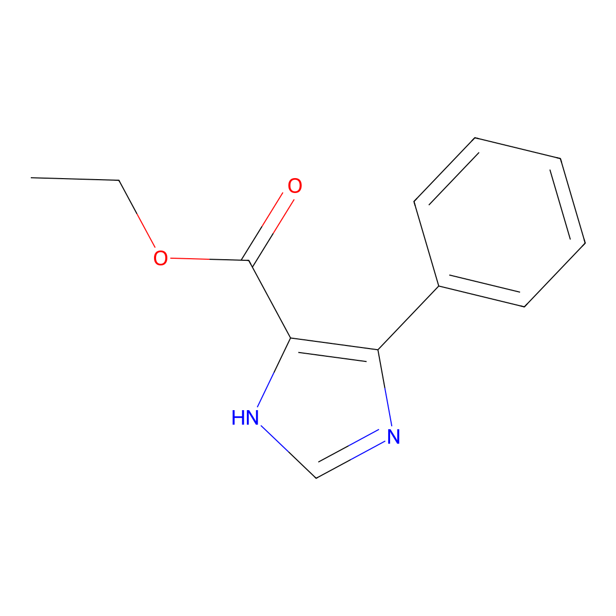ethyl 4-phenyl-1H-imidazole-5-carboxylate molecular structure, CAS 80304-39-8
