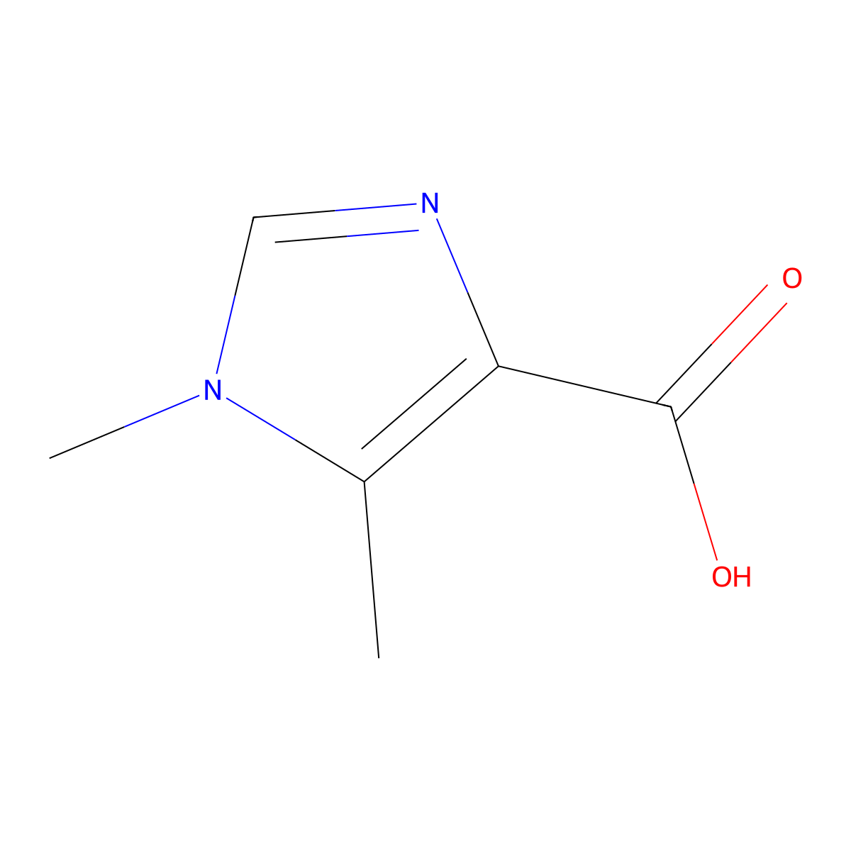 1,5-Dimethyl-1H-imidazole-4-carboxylic acid molecular structure, CAS 80304-42-3