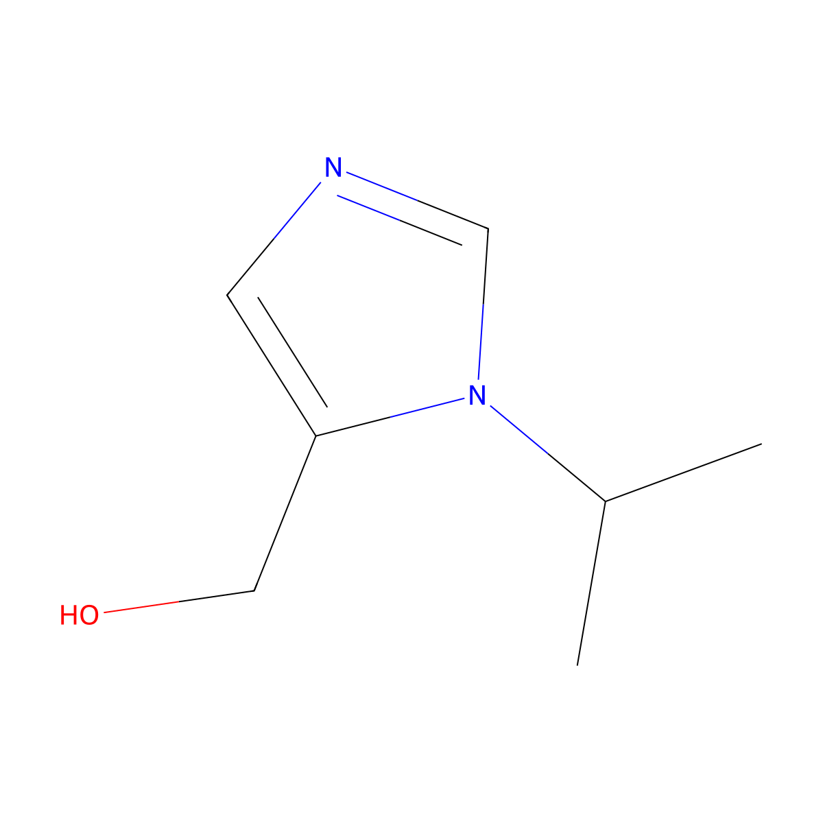 (1-(propan-2-yl)-1H-imidazol-5-yl)methanol molecular structure, CAS 80304-46-7