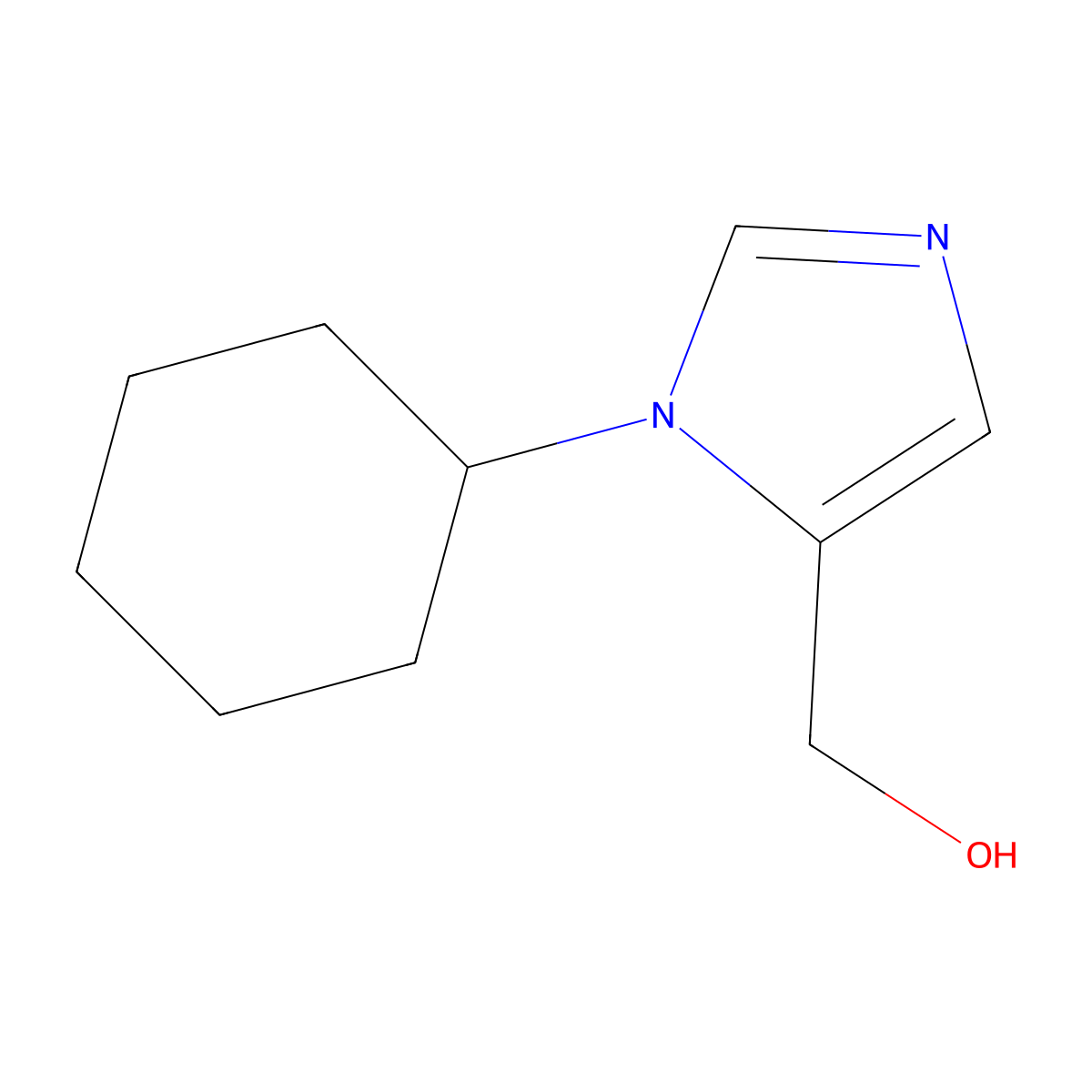 (1-Cyclohexyl-1H-imidazol-5-yl)methanol molecular structure, CAS 80304-48-9