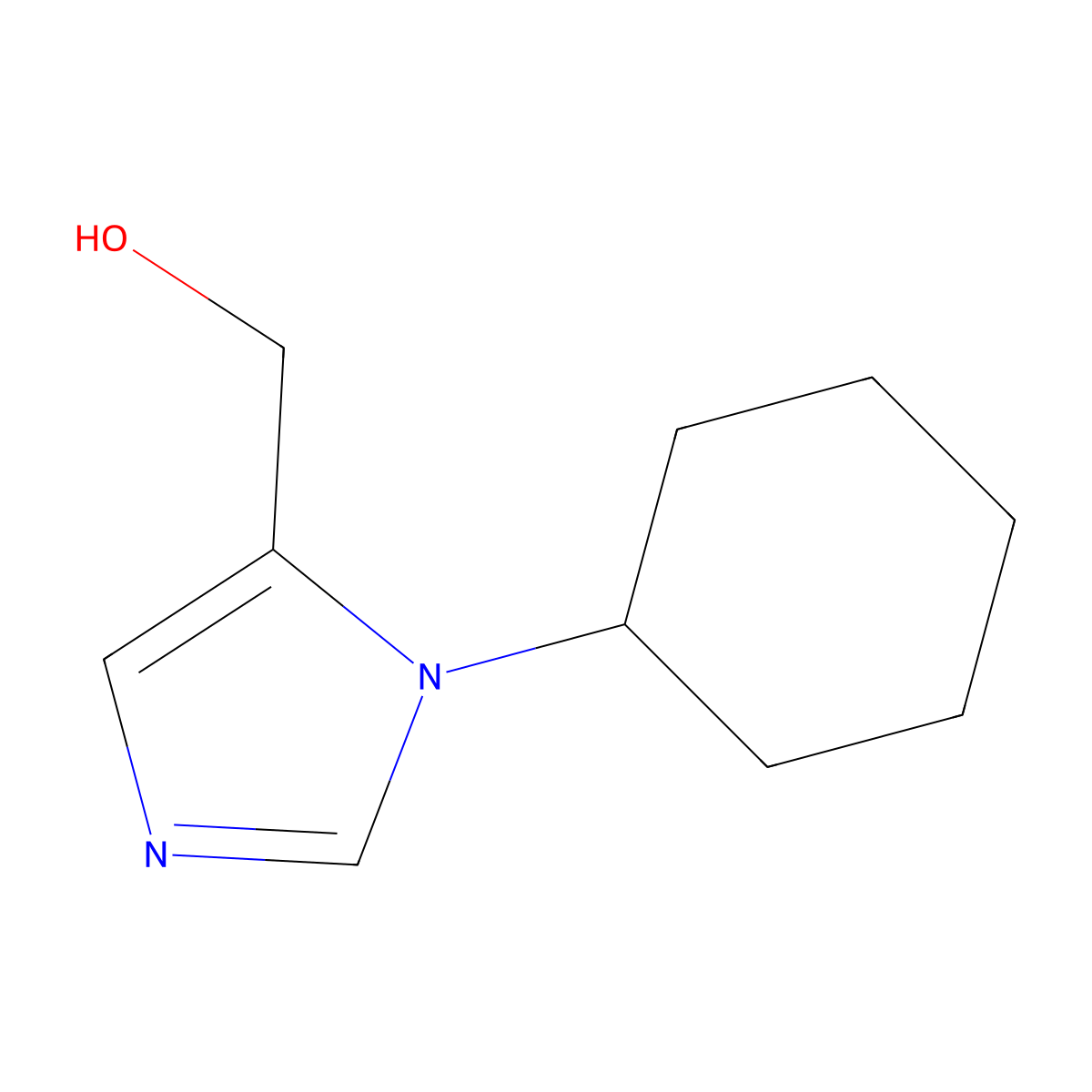 (1-Cyclohexyl-1H-imidazol-5-yl)methanol molecular structure, CAS 80304-48-9