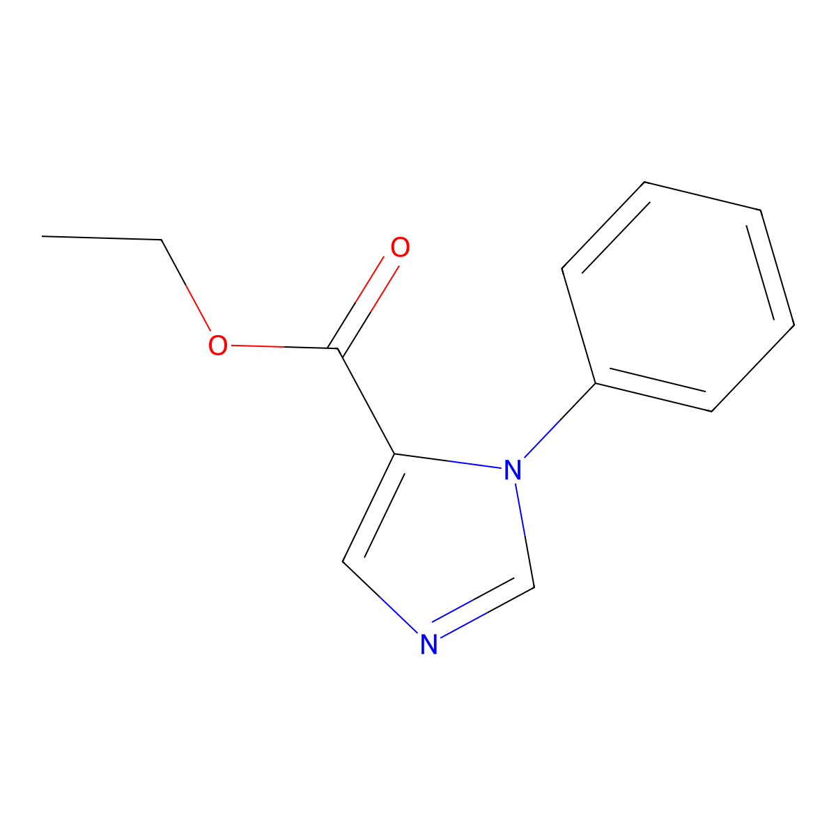 ethyl 1-phenyl-1H-imidazole-5-carboxylate molecular structure, CAS 80304-52-5
