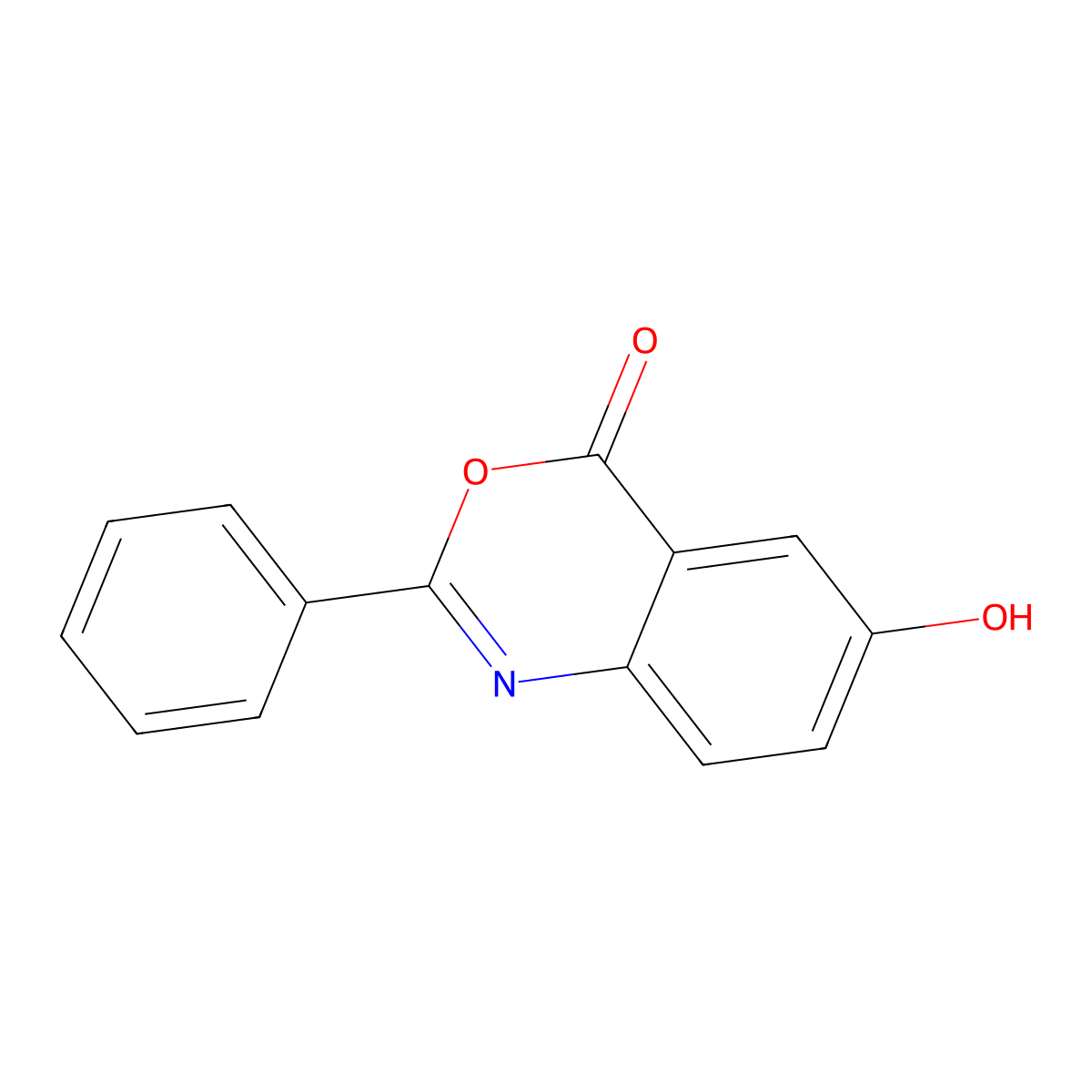 6-hydroxy-2-phenyl-4H-3,1-benzoxazin-4-one molecular structure, CAS 80306-89-4
