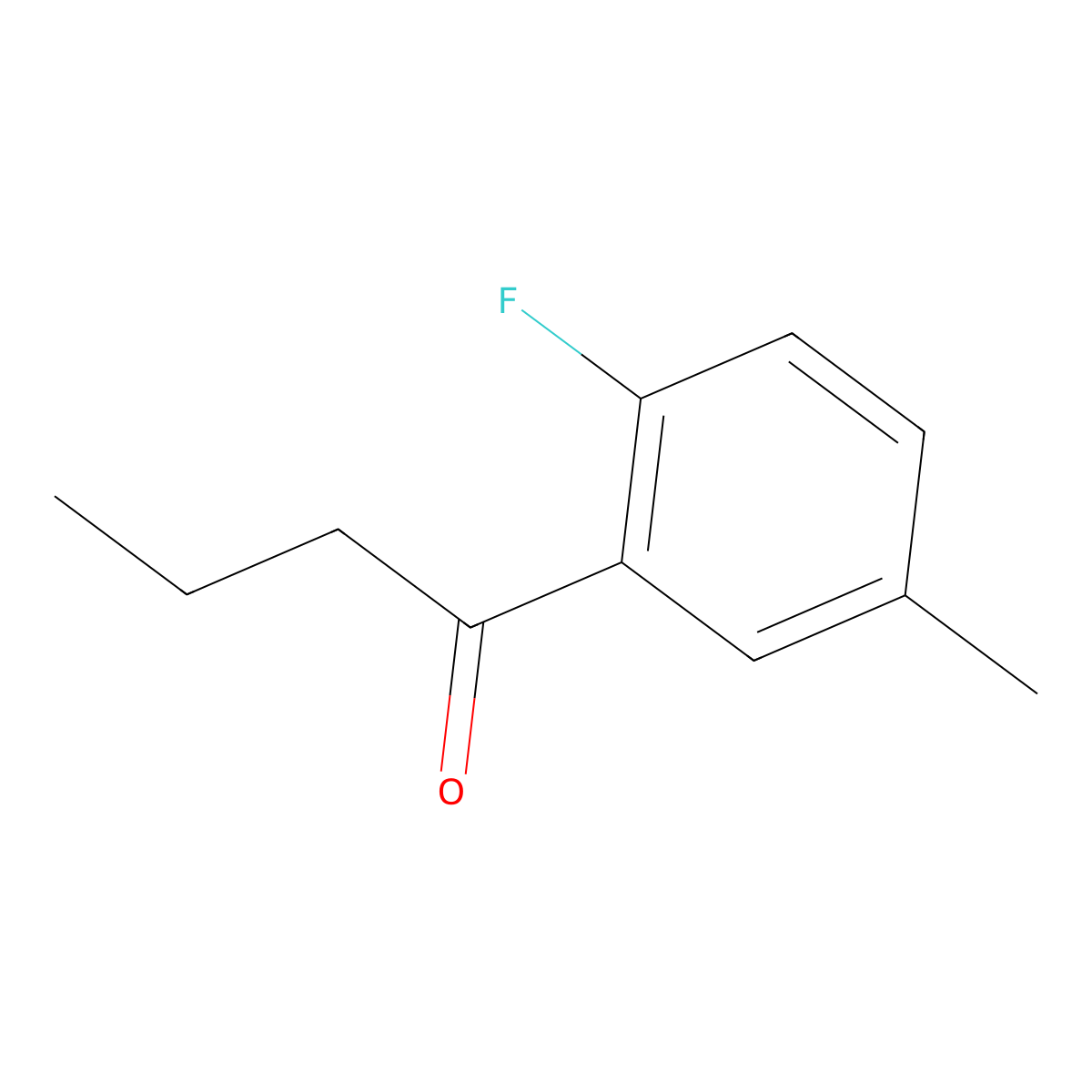 1-(2-Fluoro-5-methylphenyl)-1-butanone molecular structure, CAS 80309-37-1