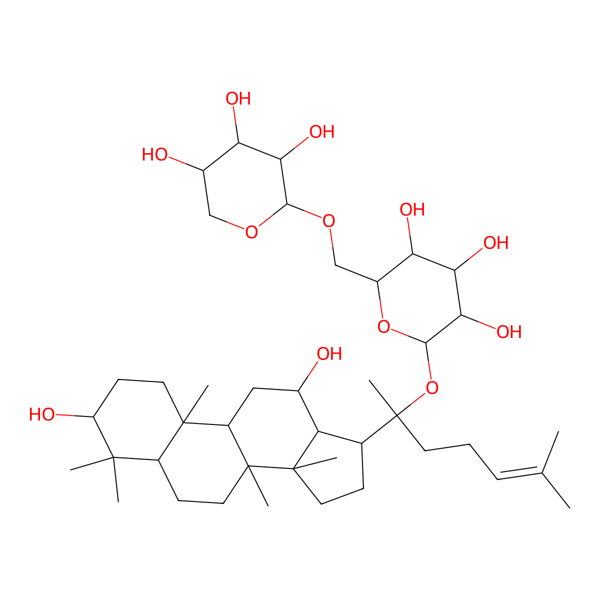 ginsenoside Mx molecular structure, CAS 80325-22-0