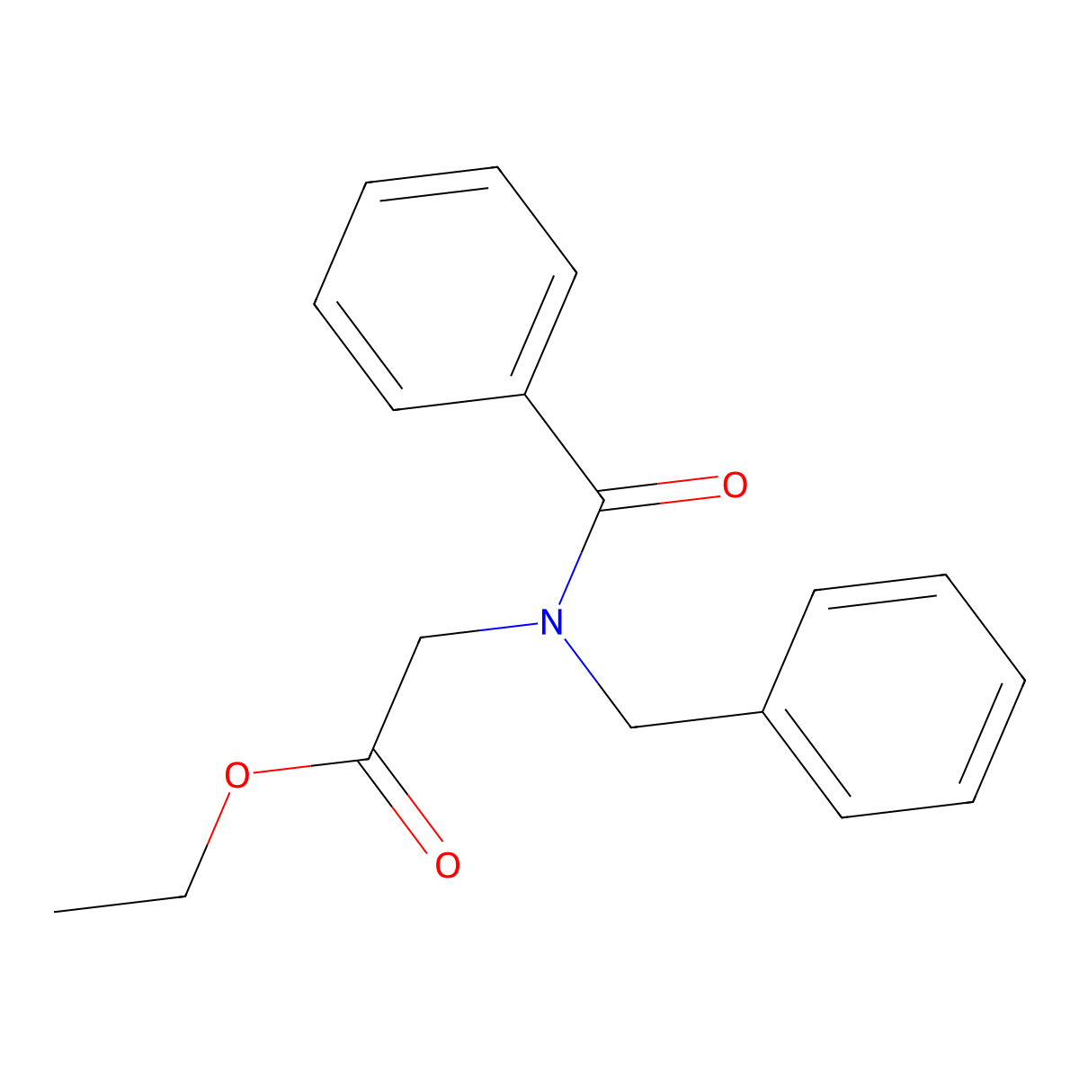 Ethyl 2-(N-benzylbenzamido)acetate molecular structure, CAS 80326-97-2