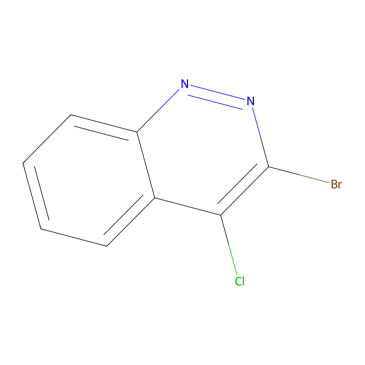 3-Bromo-4-chlorocinnoline molecular structure, CAS 80334-78-7