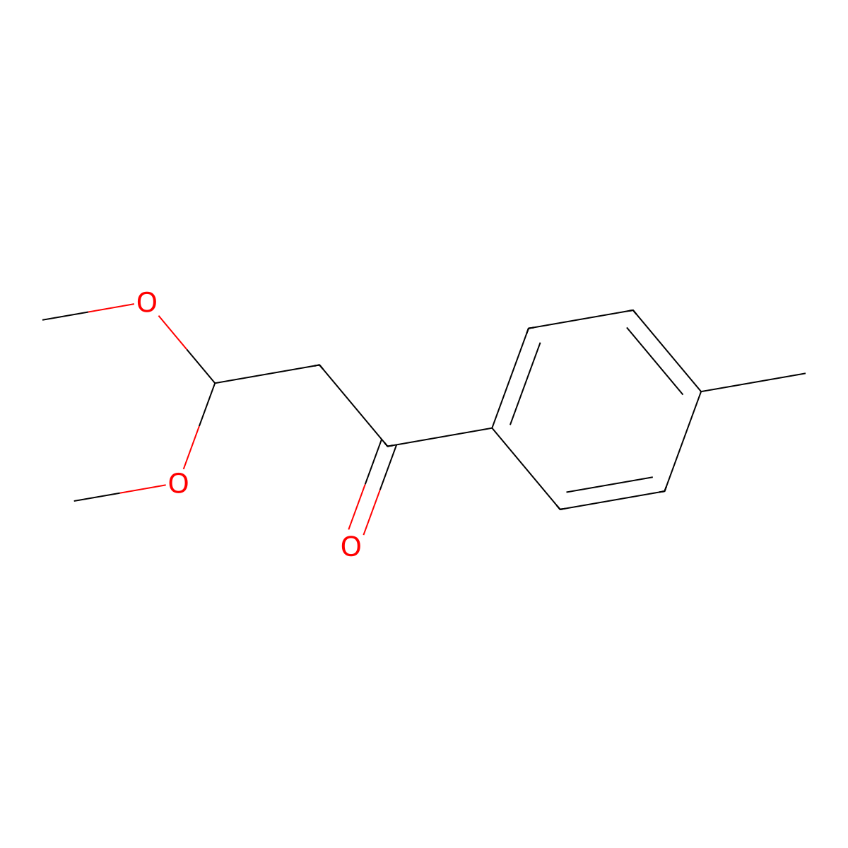 1-Propanone, 3,3-dimethoxy-1-(4-methylphenyl)- molecular structure, CAS 80335-80-4
