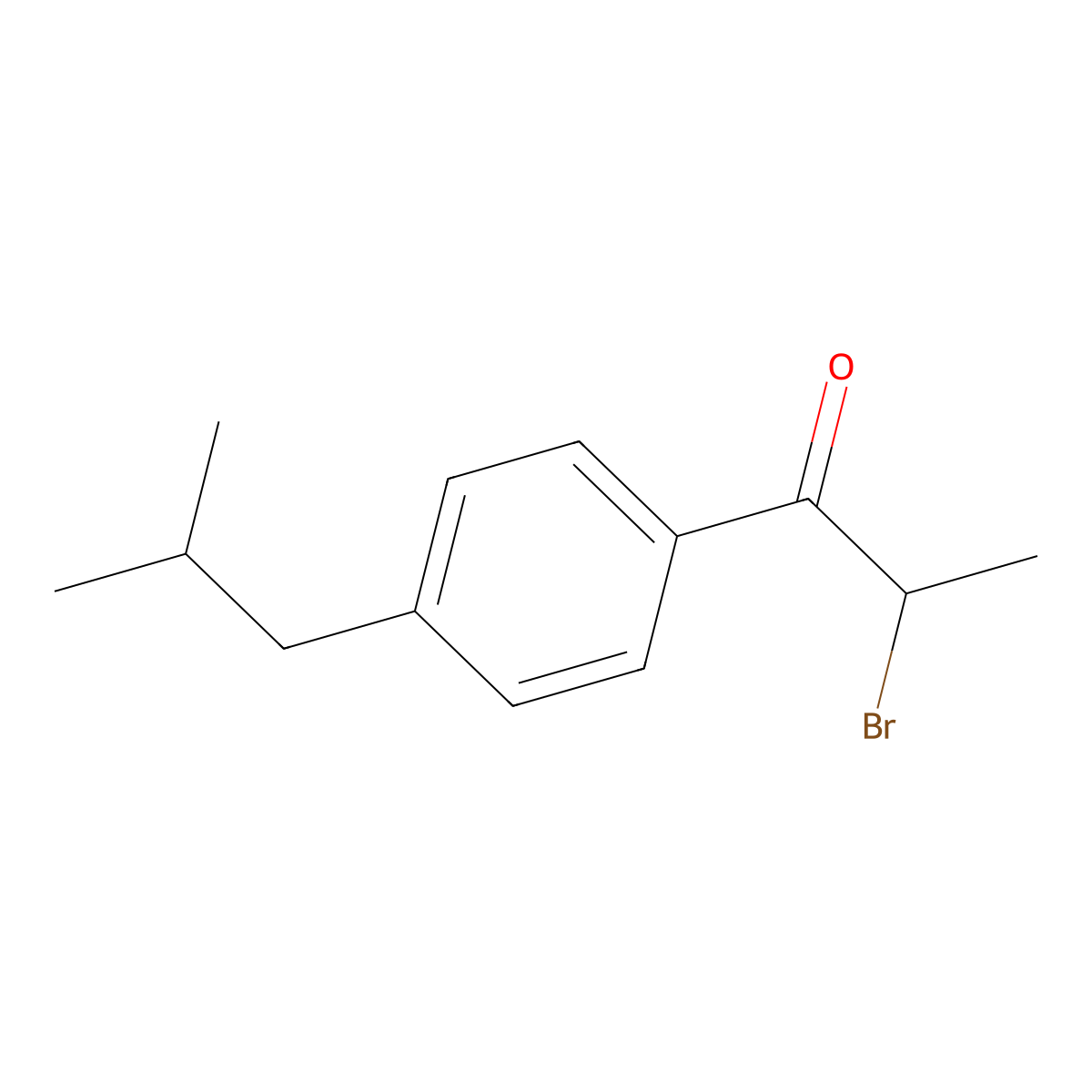 2-Bromo-1-(4-isobutylphenyl)propan-1-one molecular structure, CAS 80336-64-7