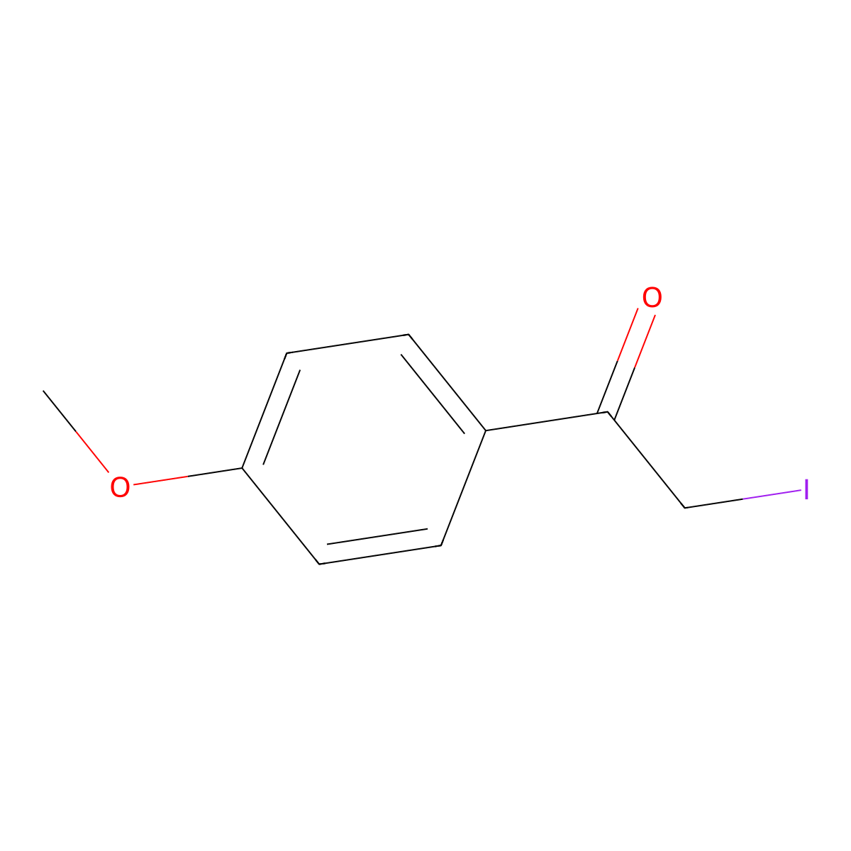 Ethanone, 2-iodo-1-(4-methoxyphenyl)- molecular structure, CAS 80336-72-7