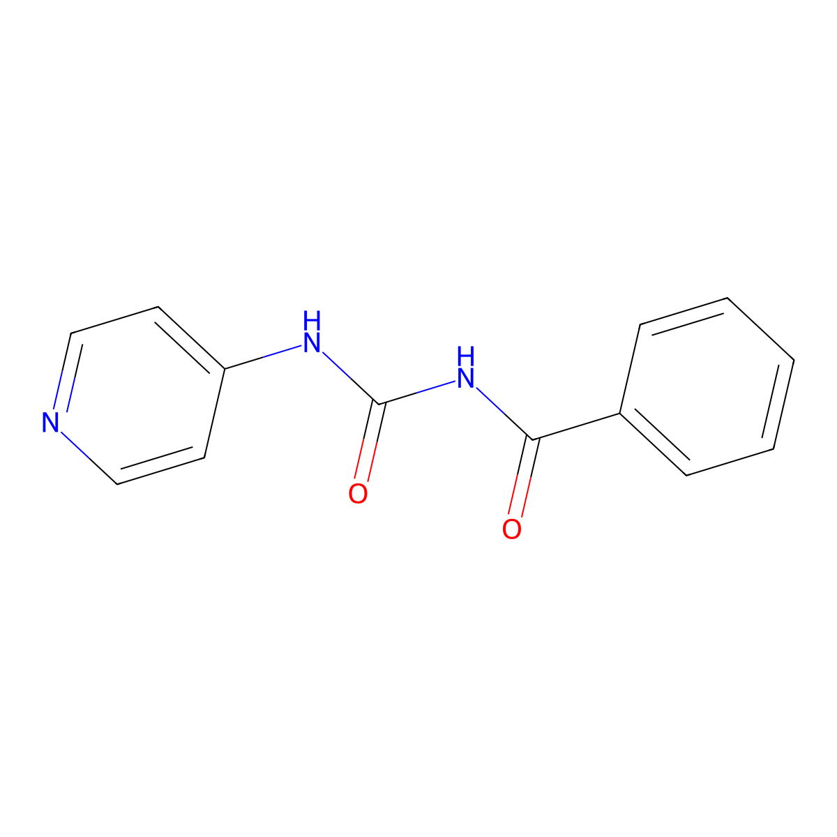N-(pyridin-4-ylcarbamoyl)benzamide molecular structure, CAS 80349-52-6