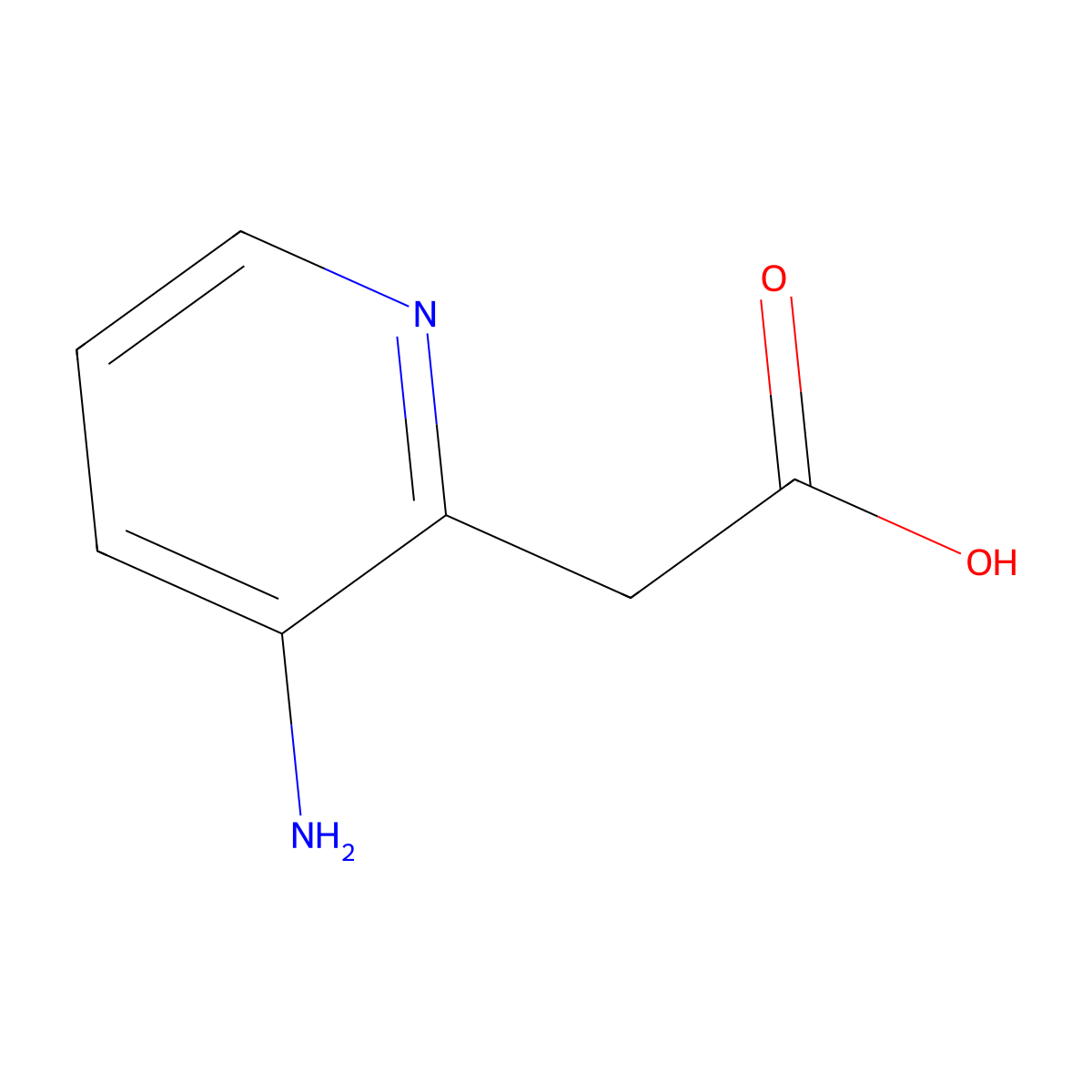 2-(3-Aminopyridin-2-yl)acetic acid molecular structure, CAS 80352-63-2