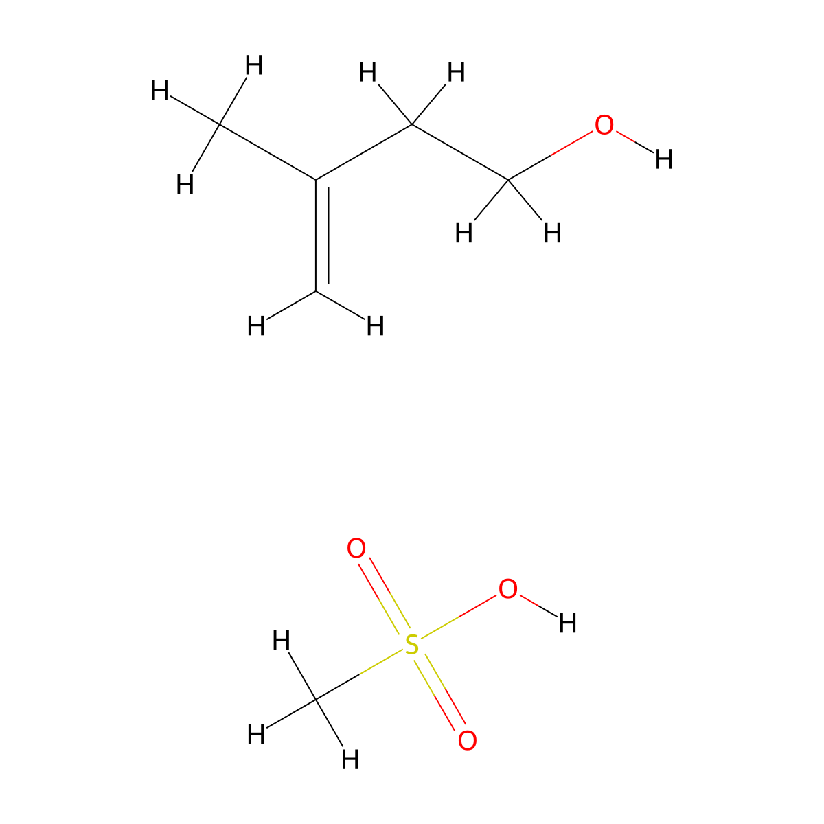 3-Buten-1-ol, 3-methyl-, methanesulfonate molecular structure, CAS 80352-66-5