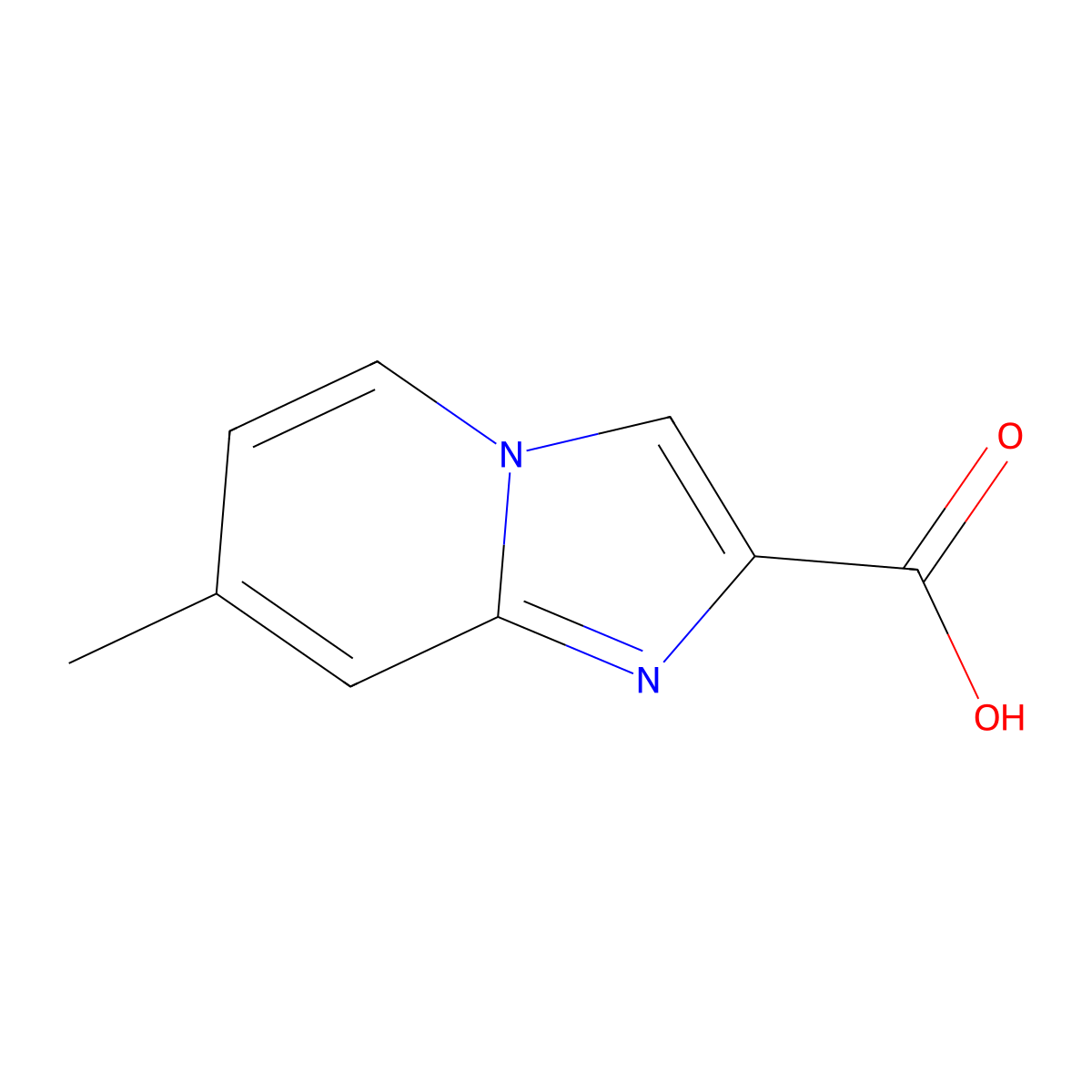 7-Methylimidazo(1,2-a)pyridine-2-carboxylic acid molecular structure, CAS 80353-94-2