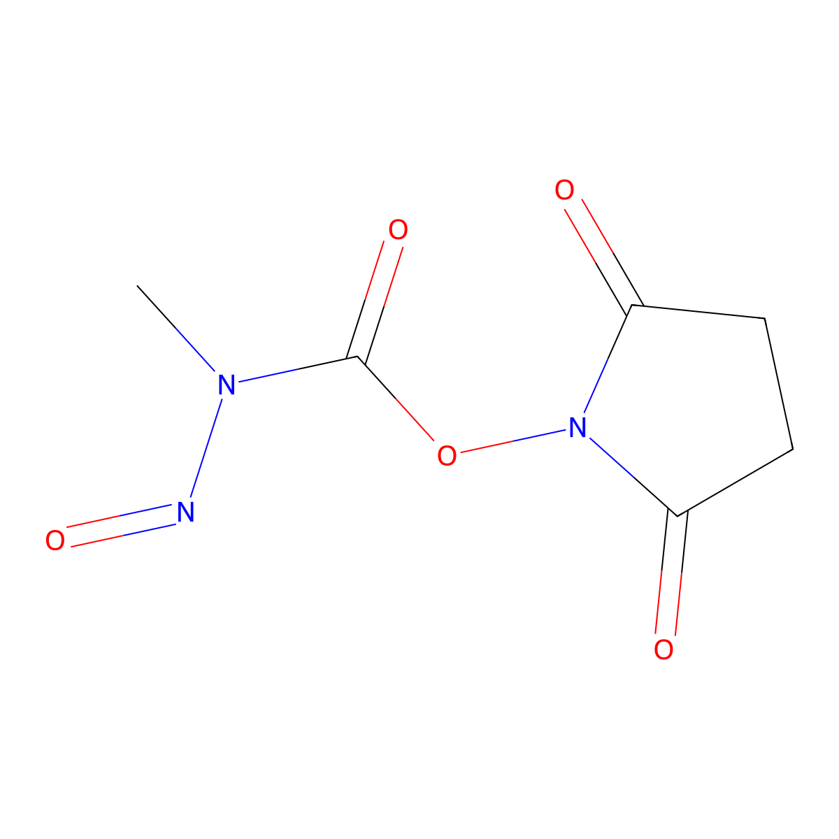 Carbamic acid, methylnitroso-2,5-dioxo-1-pyrrolidinyl ester molecular structure, CAS 80354-48-9