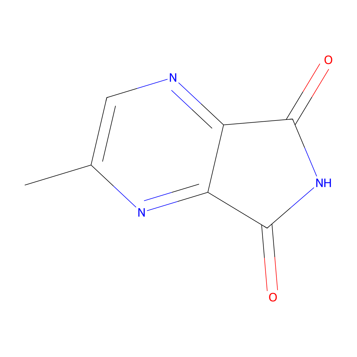 2-methyl-5H-pyrrolo[3,4-b]pyrazine-5,7(6H)-dione molecular structure, CAS 80356-97-4