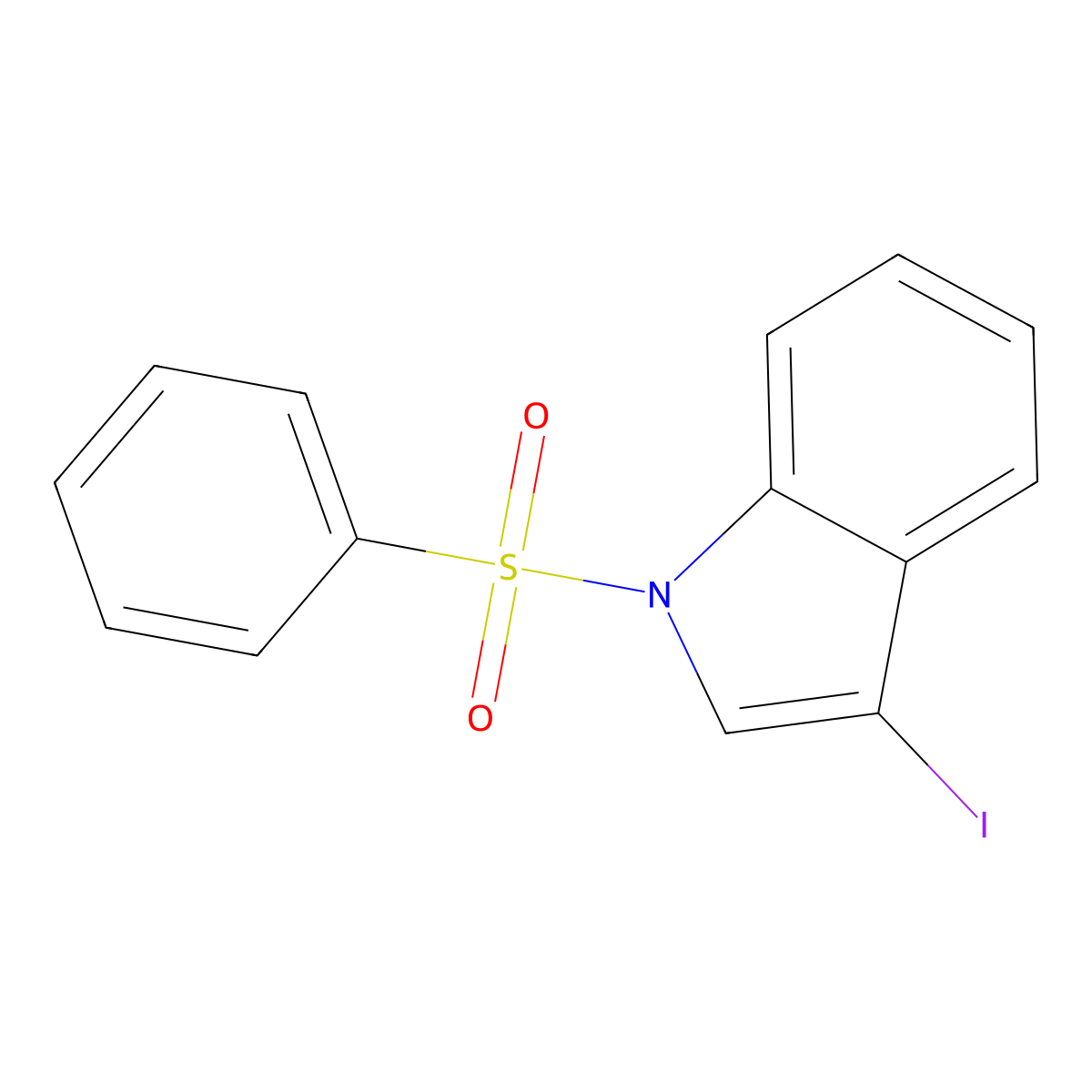 3-Iodo-1-(phenylsulfonyl)indole molecular structure, CAS 80360-14-1