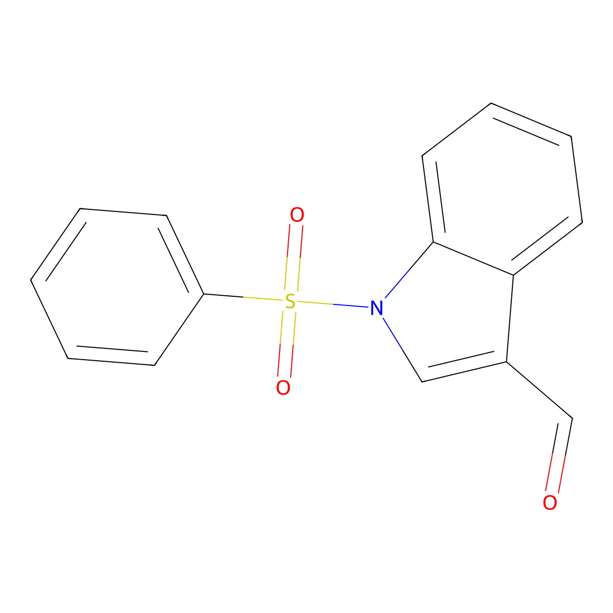 1-(Phenylsulfonyl)-3-indolecarboxaldehyde molecular structure, CAS 80360-20-9