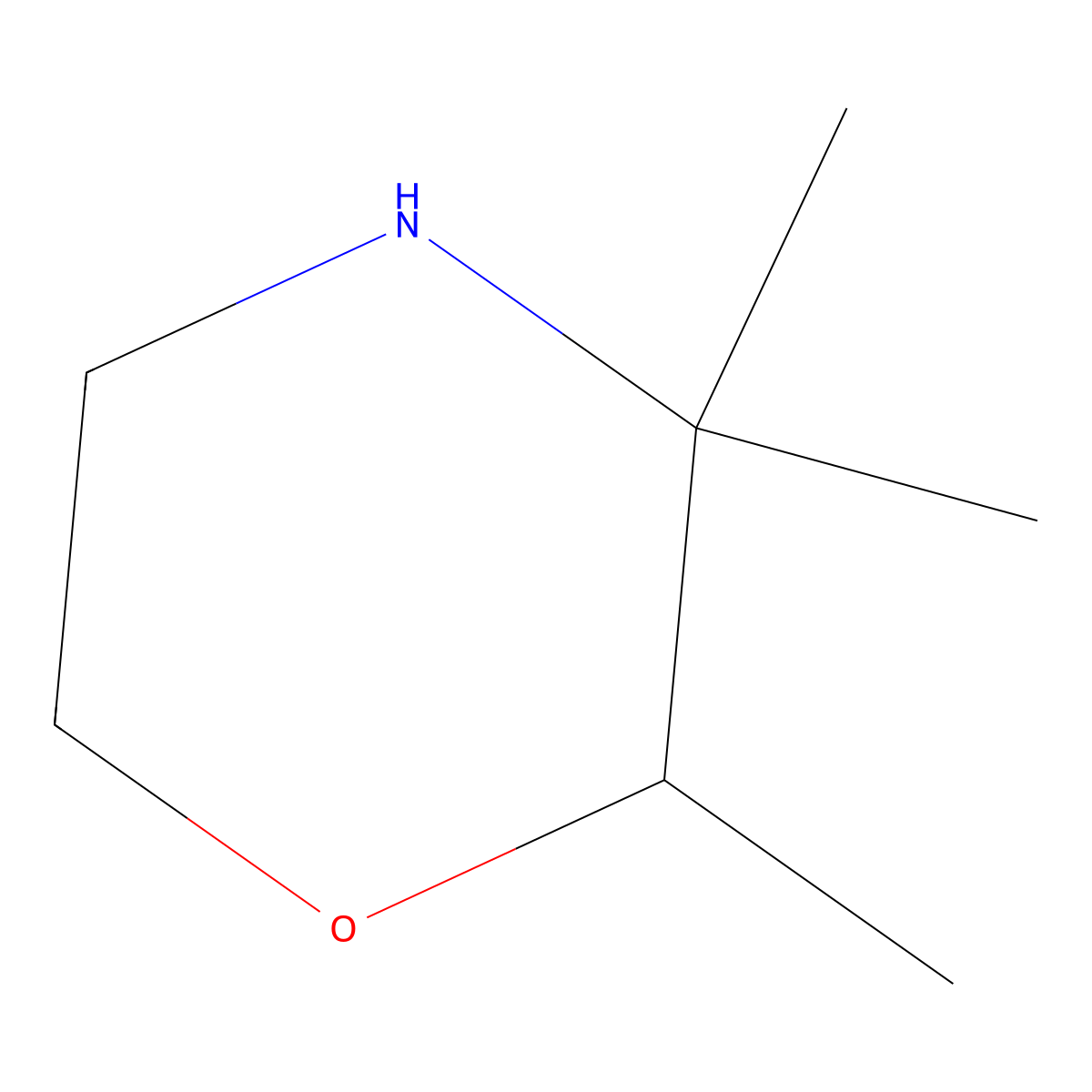 2,3,3-Trimethylmorpholine molecular structure, CAS 803606-17-9