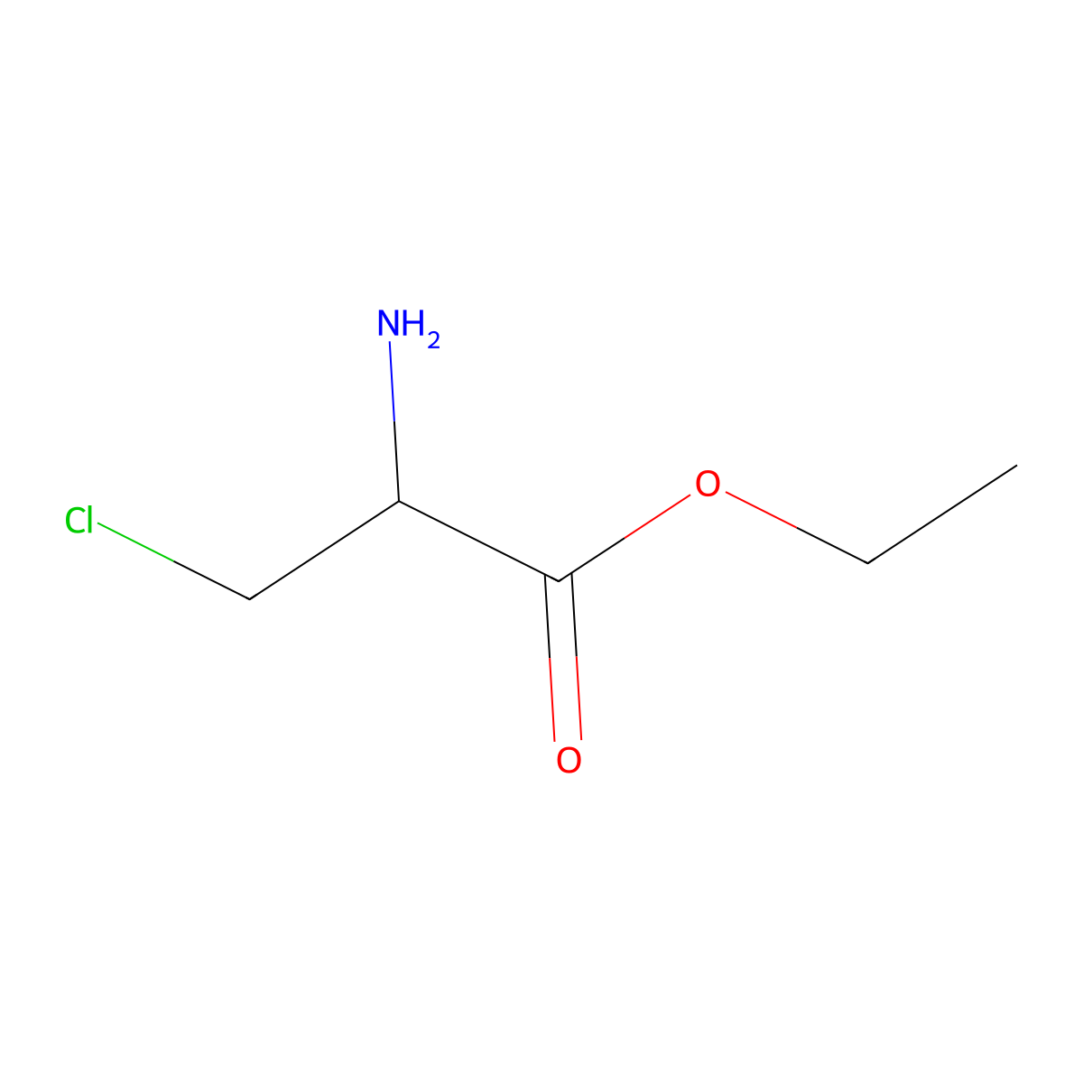 ethyl (2R)-2-amino-3-chloropropanoate molecular structure, CAS 803615-25-0