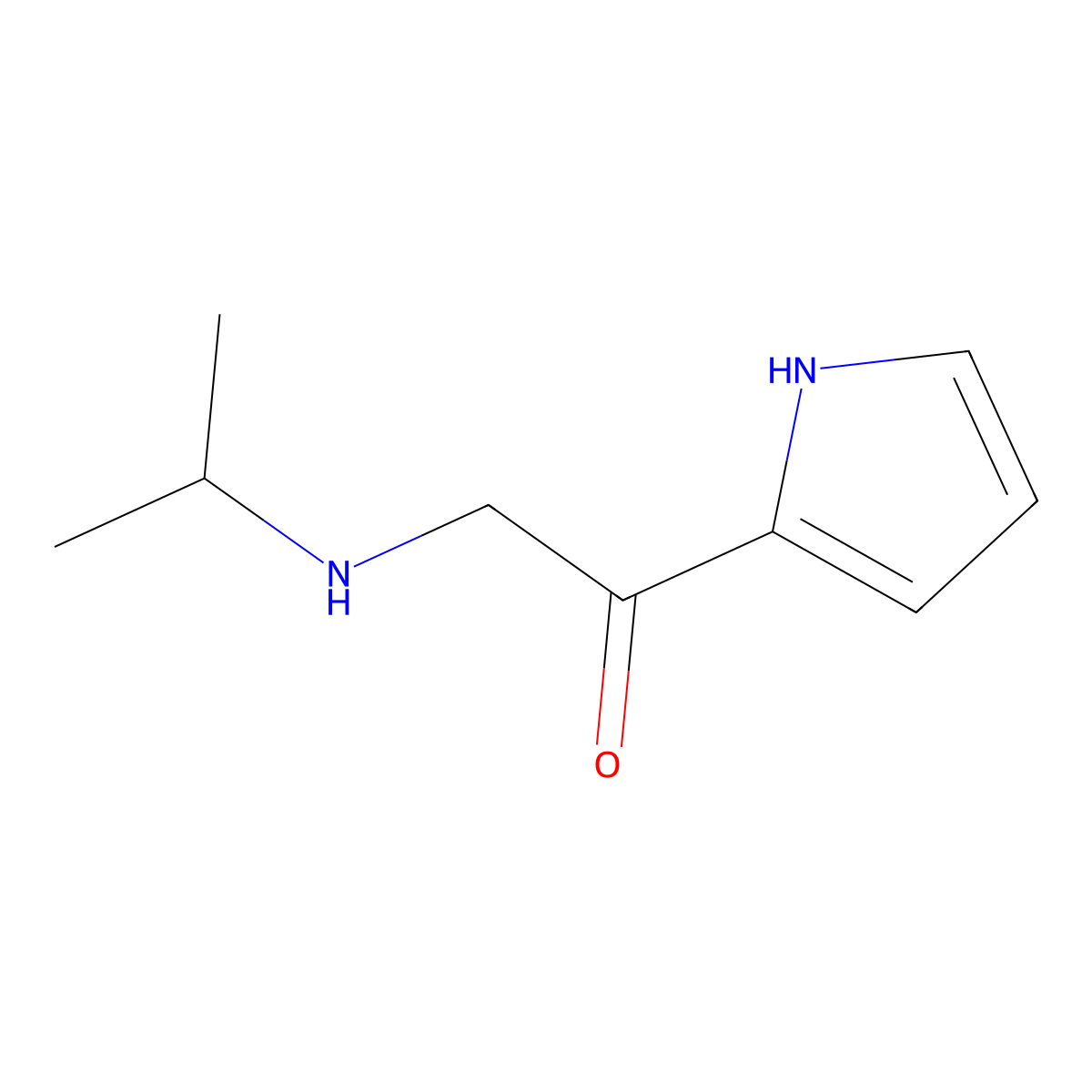 2-(Isopropylamino)-1-(1H-pyrrol-2-yl)ethanone molecular structure, CAS 803618-36-2