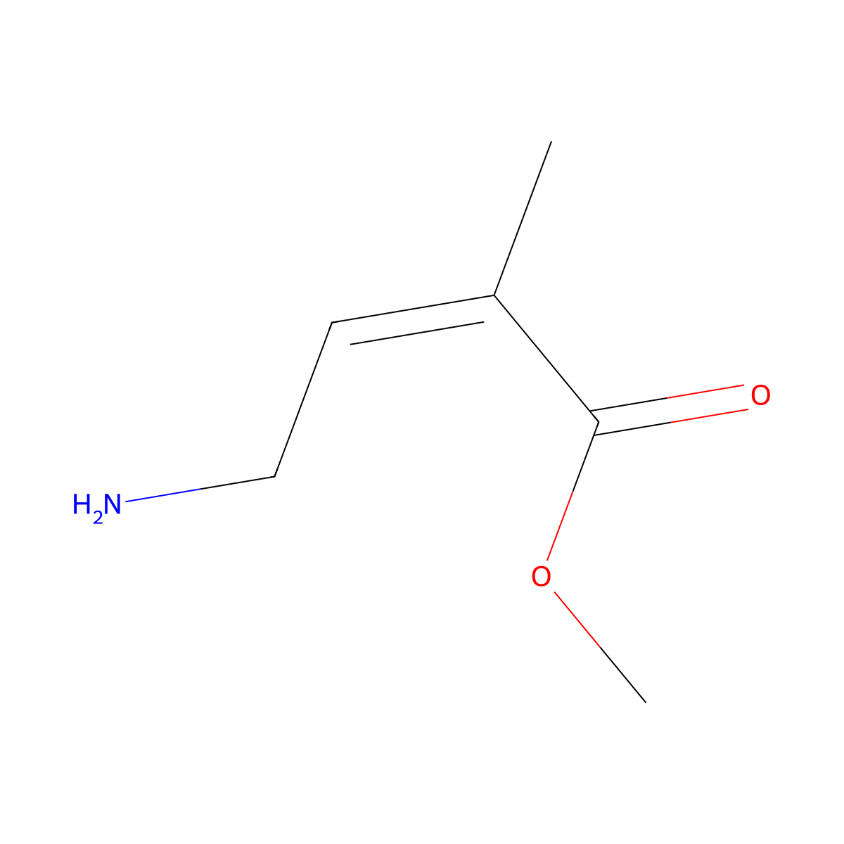 Methyl 4-amino-2-methylbut-2-enoate molecular structure, CAS 803622-26-6