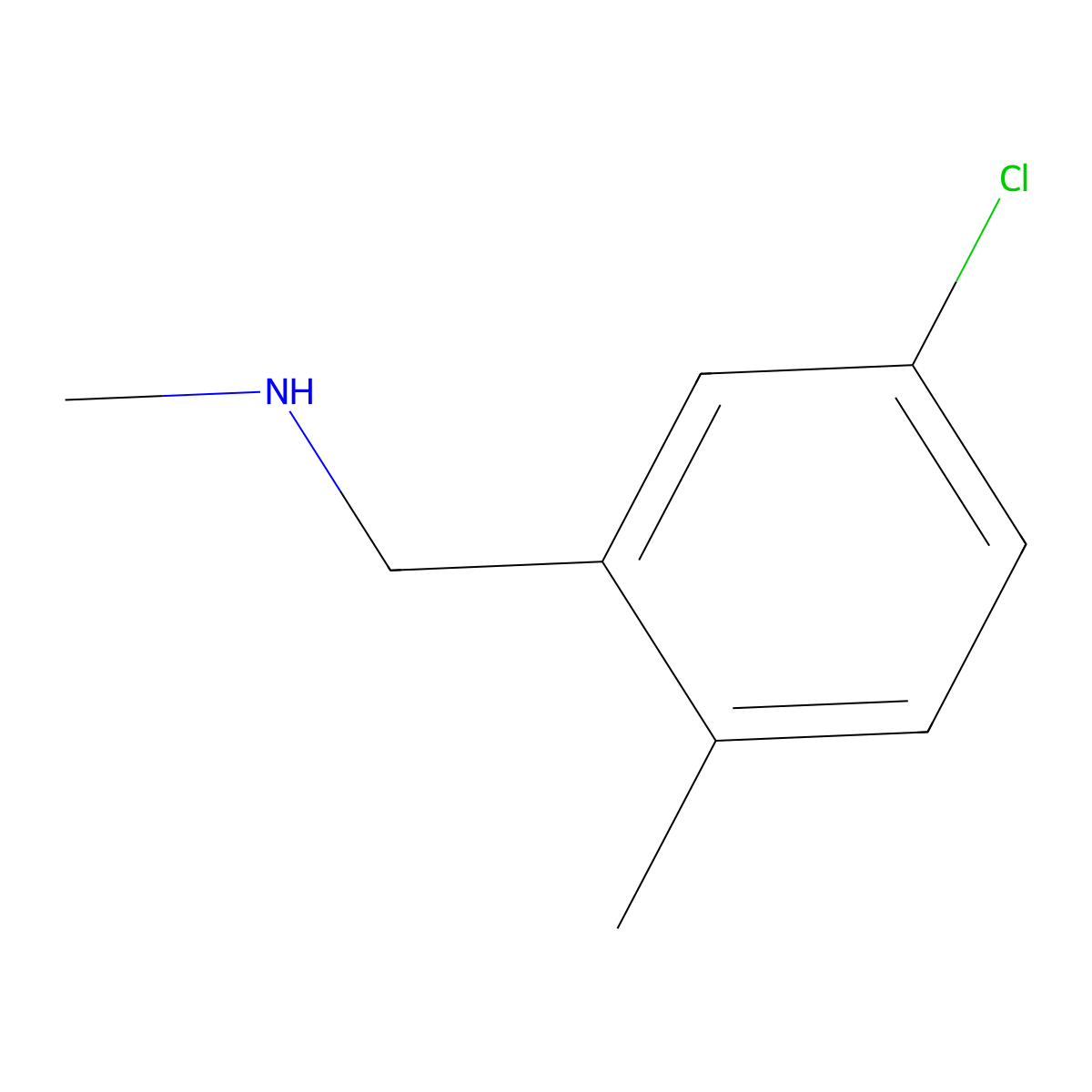 [(5-Chloro-2-methylphenyl)methyl](methyl)amine molecular structure, CAS 803624-76-2