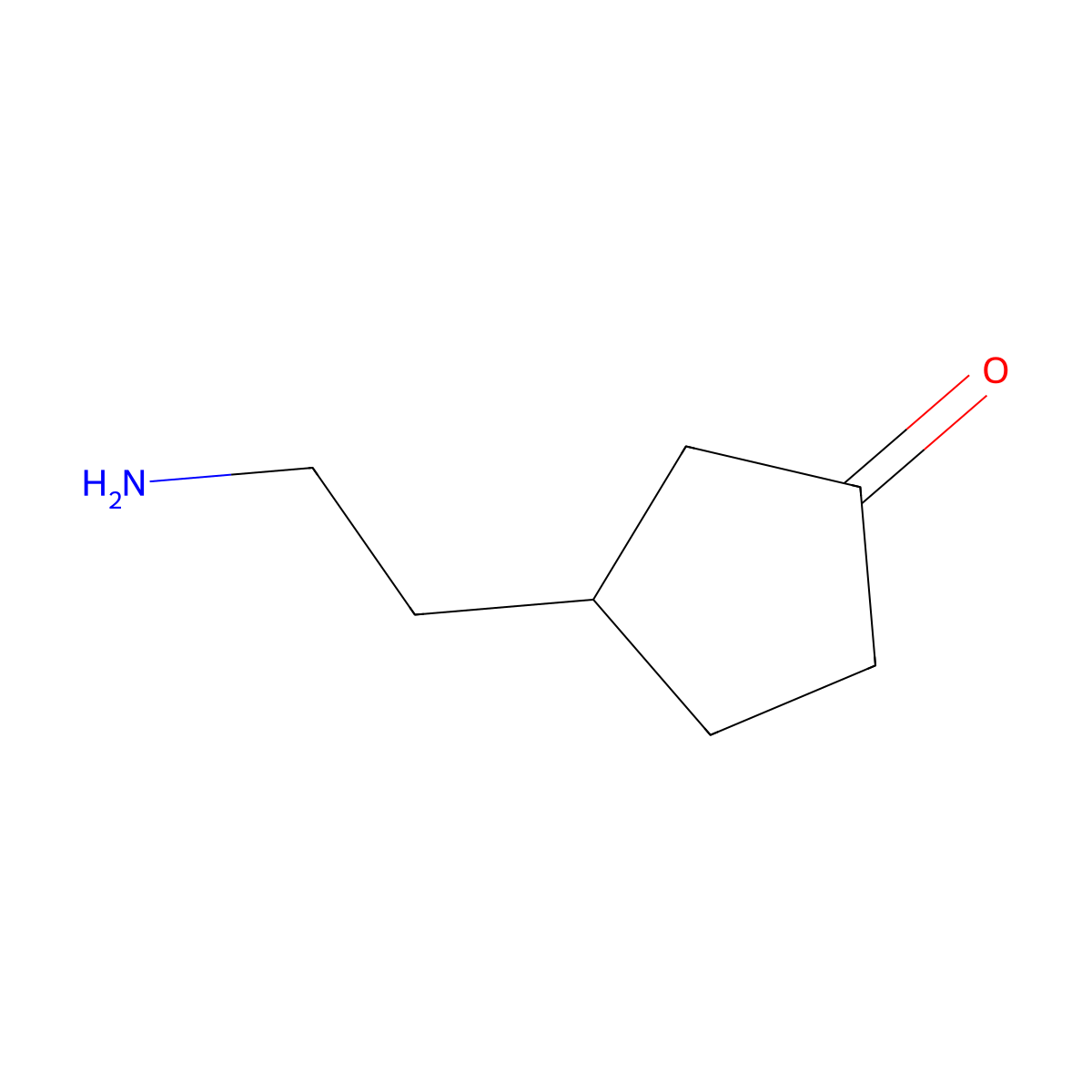 3-(2-Aminoethyl)cyclopentan-1-one molecular structure, CAS 803626-83-7