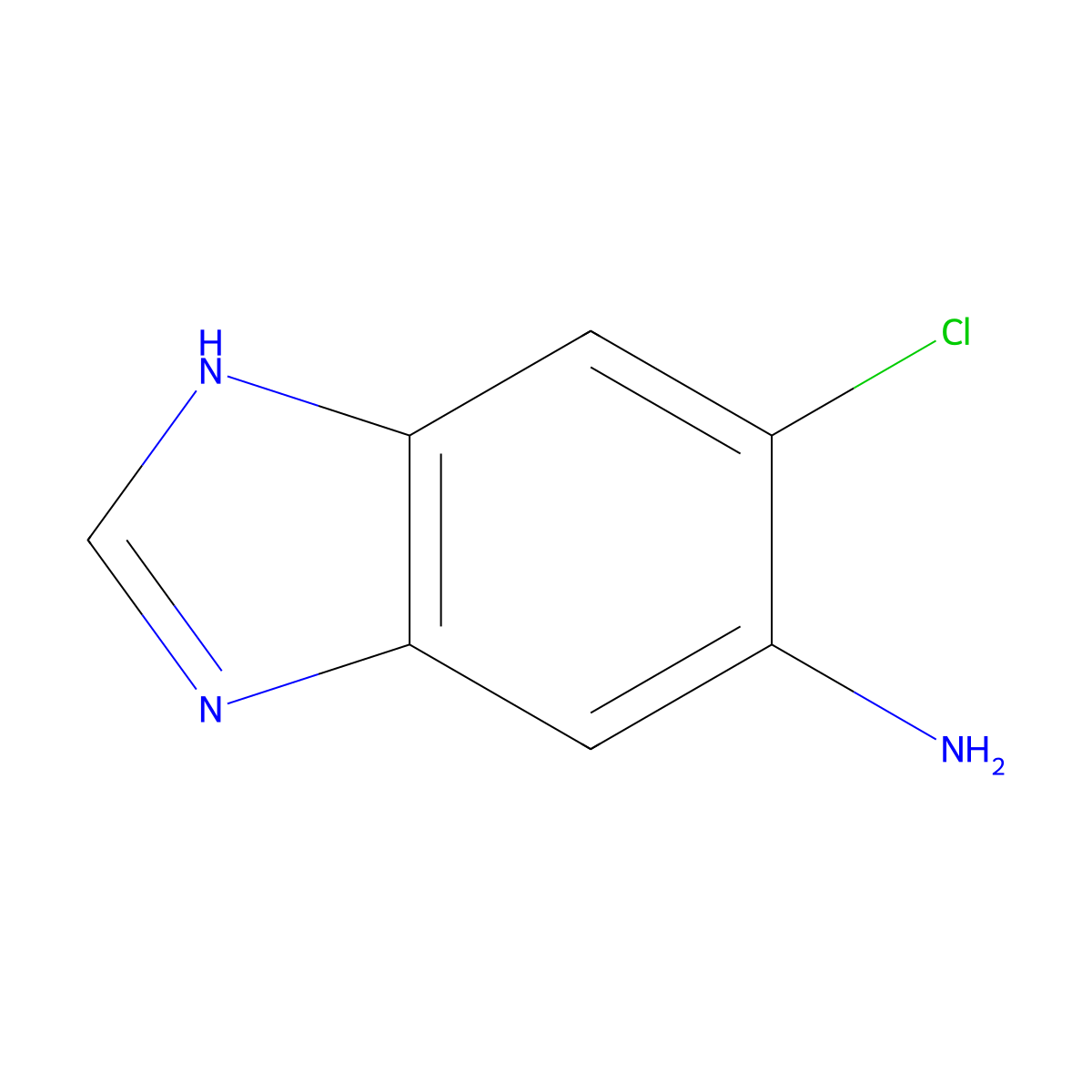 6-chloro-1H-benzimidazol-5-amine molecular structure, CAS 803633-73-0