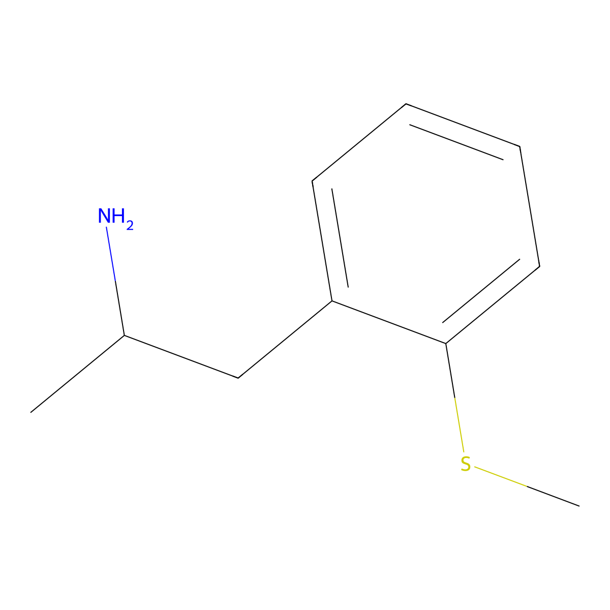 1-[2-(Methylsulfanyl)phenyl]propan-2-amine molecular structure, CAS 803634-49-3