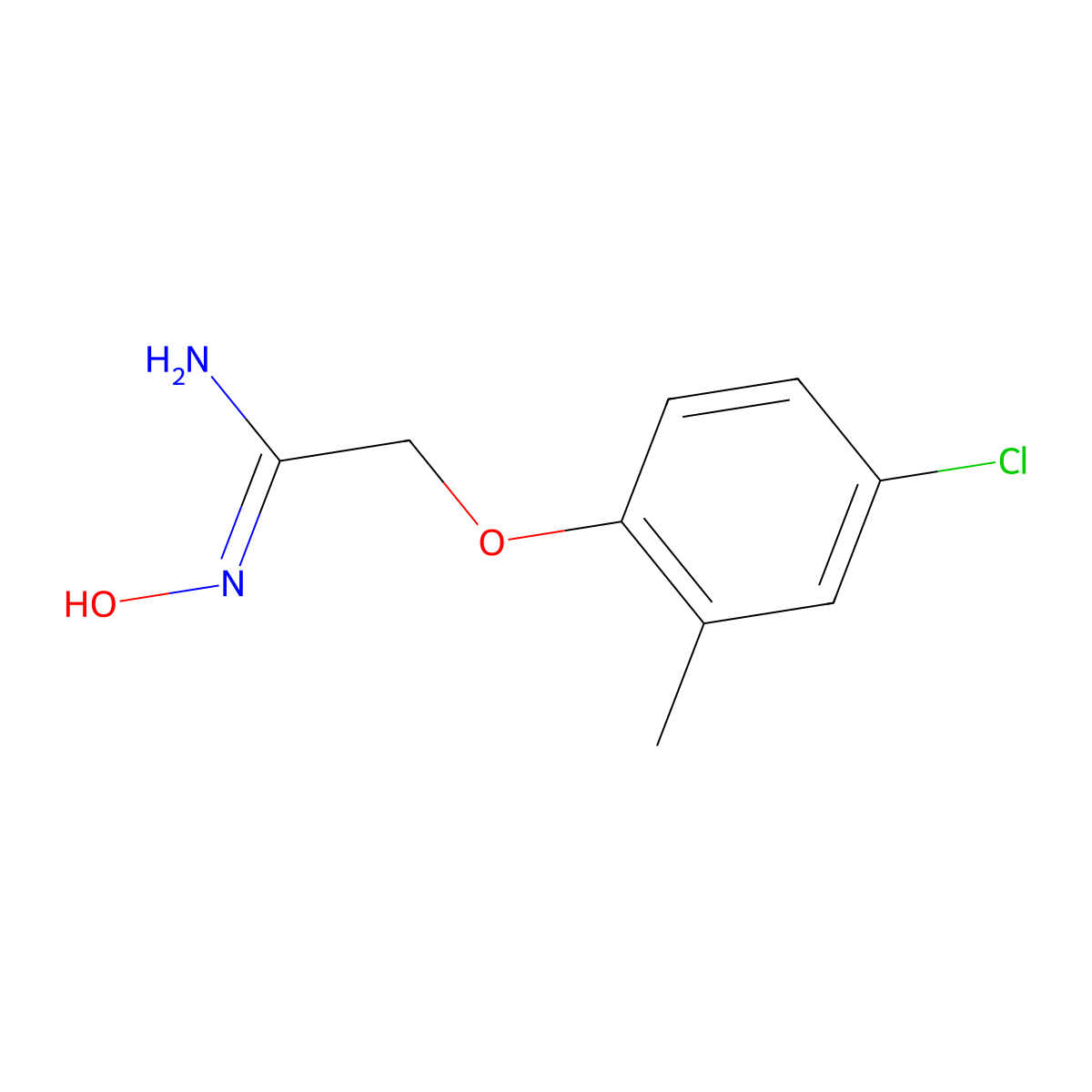 2-(4-Chloro-2-methylphenoxy)-1-(hydroxyimino)ethylamine molecular structure, CAS 803636-00-2