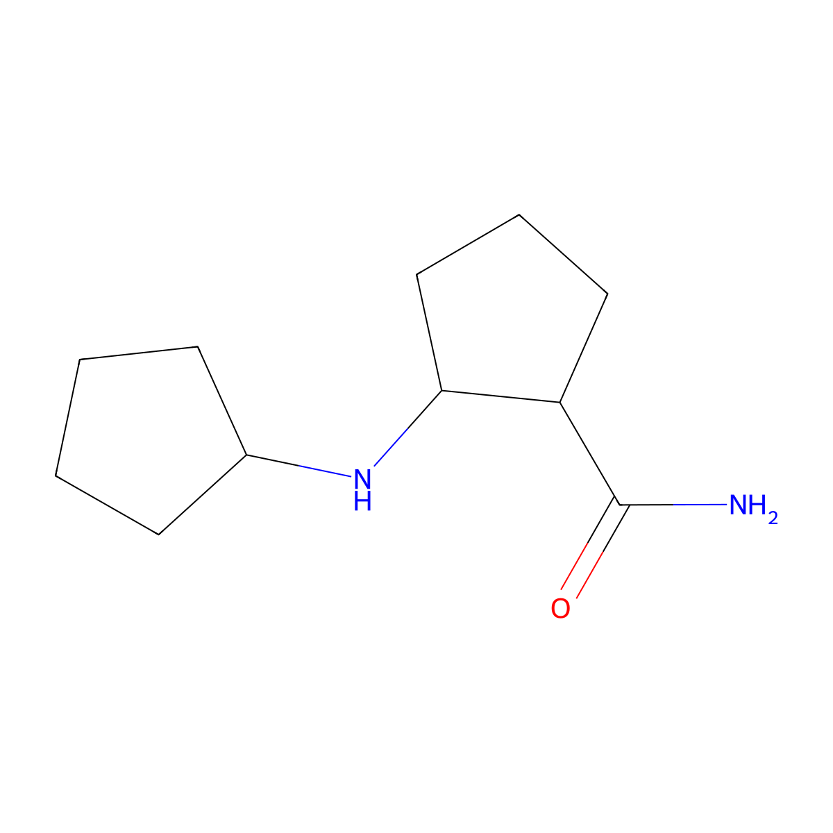 2-(Cyclopentylamino)cyclopentane-1-carboxamide molecular structure, CAS 803637-12-9