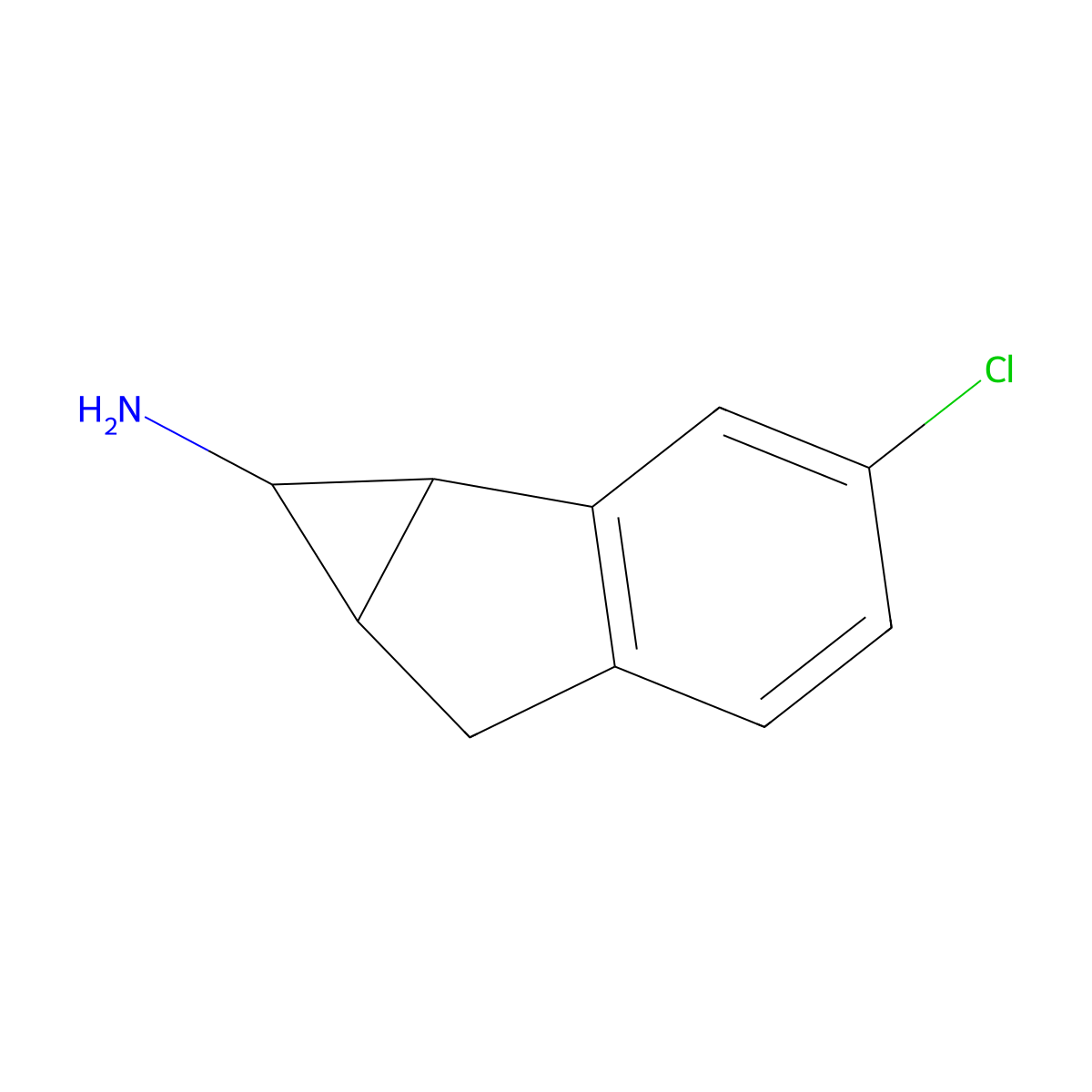 3-chloro-1H,1aH,6H,6aH-cyclopropa[a]inden-1-amine molecular structure, CAS 803638-06-4