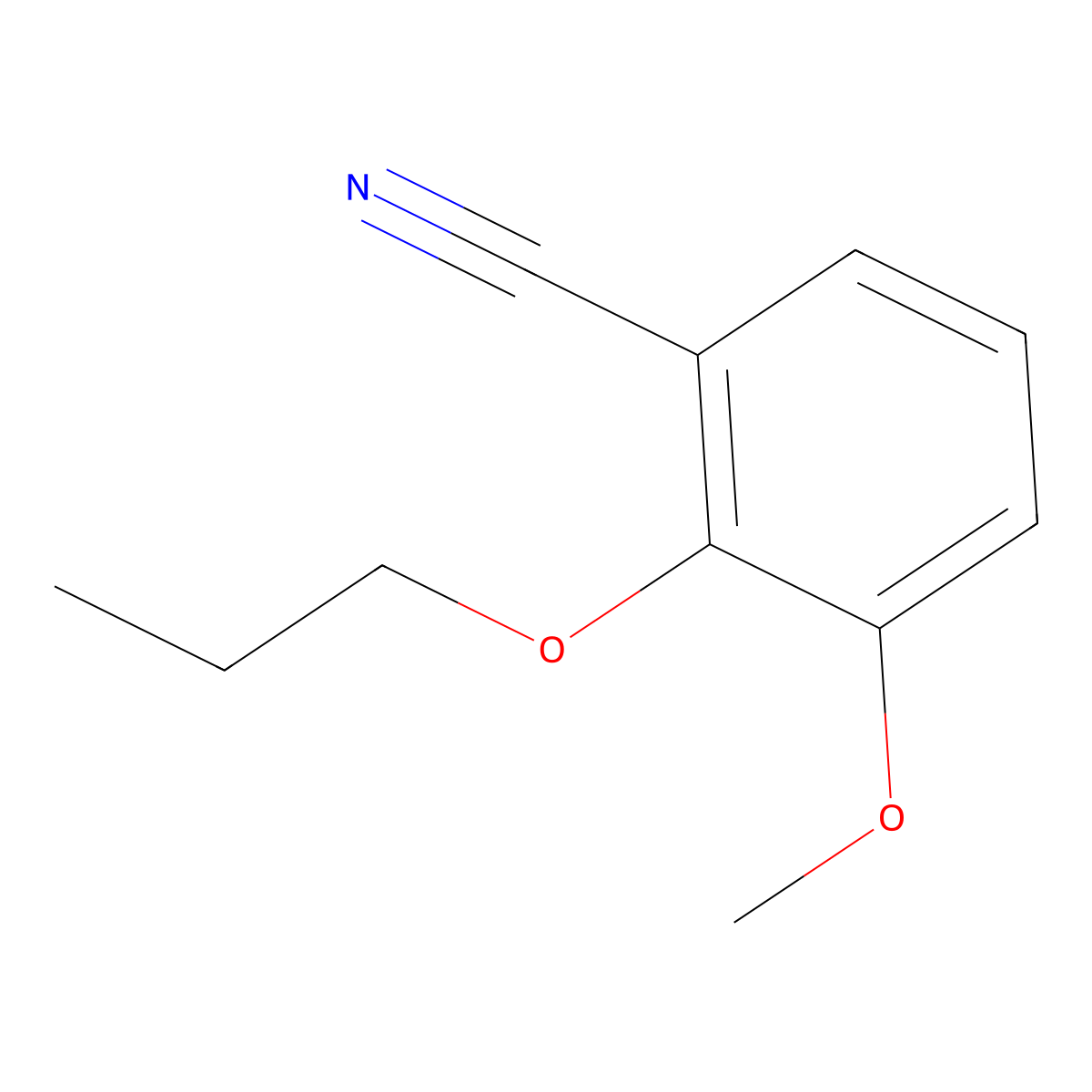 3-Methoxy-2-propoxybenzonitrile molecular structure, CAS 80364-68-7