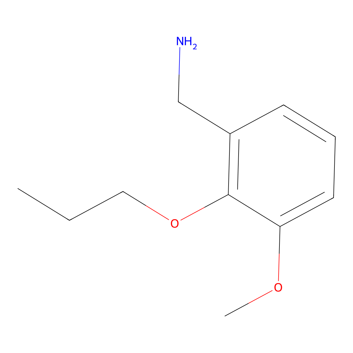 1-(3-Methoxy-2-propoxyphenyl)methanamine molecular structure, CAS 80364-69-8